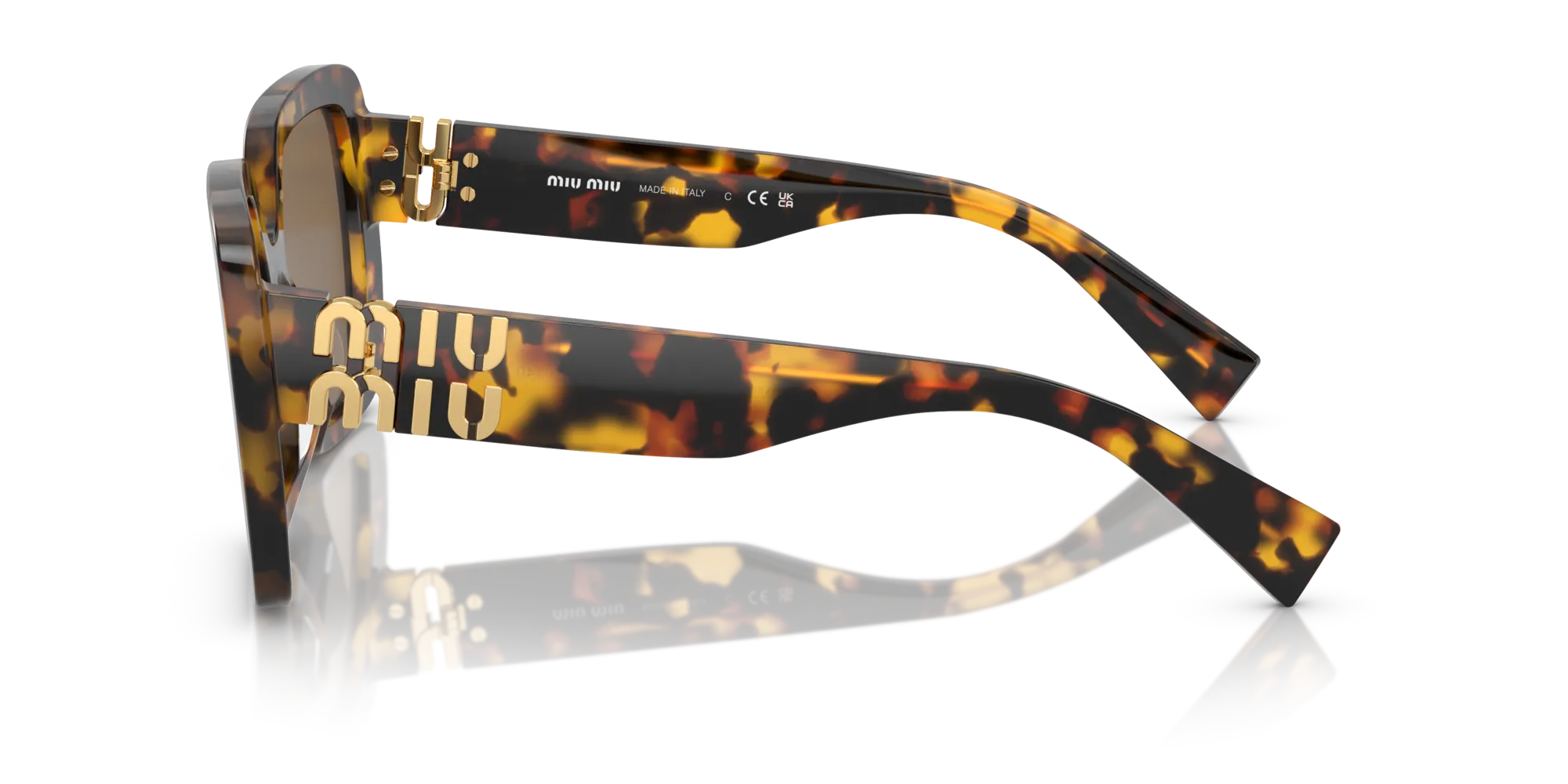 Miu Miu MU 10YS VAU06B Occhiali da sole Acetato Tartaruga Marrone Geometrica Normale - immagine 4