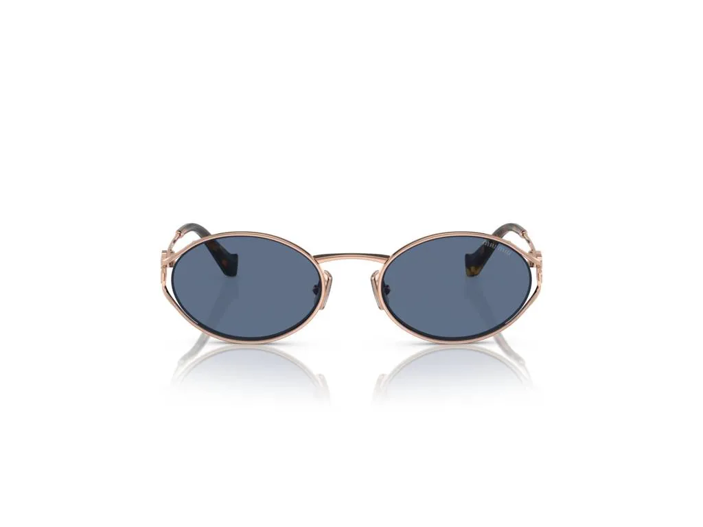 Miu Miu MU 52YS ZVF1V1 Occhiali da sole Metallo Rosa Blu Rotonda Normale - immagine 2
