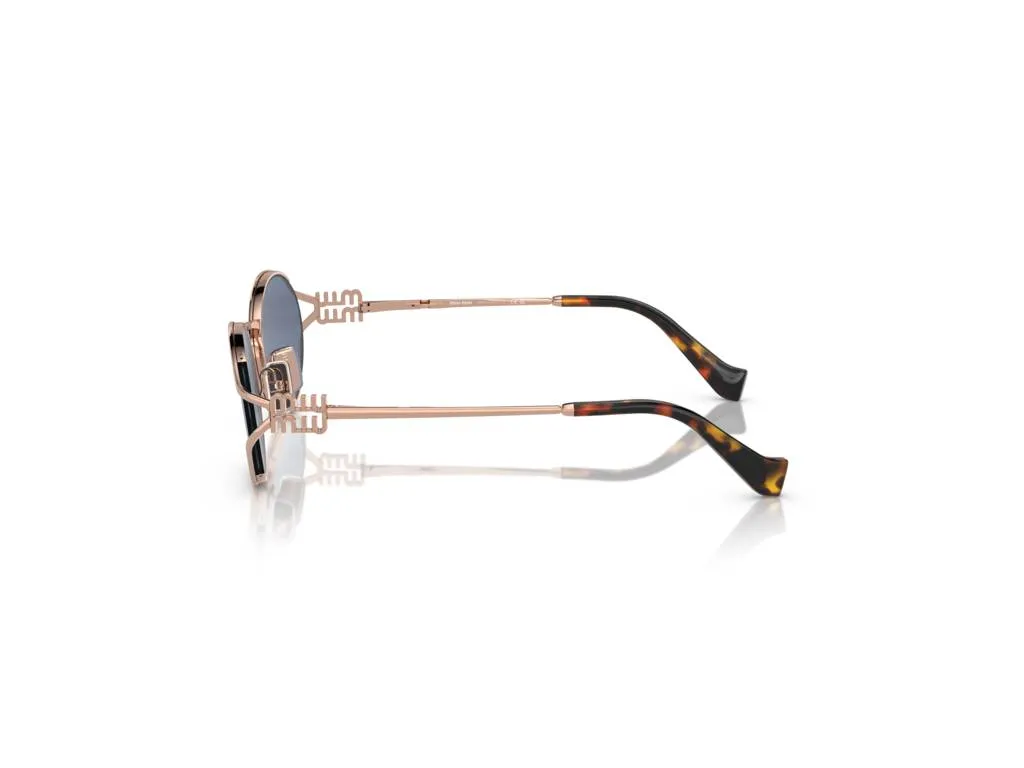 Miu Miu MU 52YS ZVF1V1 Occhiali da sole Metallo Rosa Blu Rotonda Normale - immagine 3