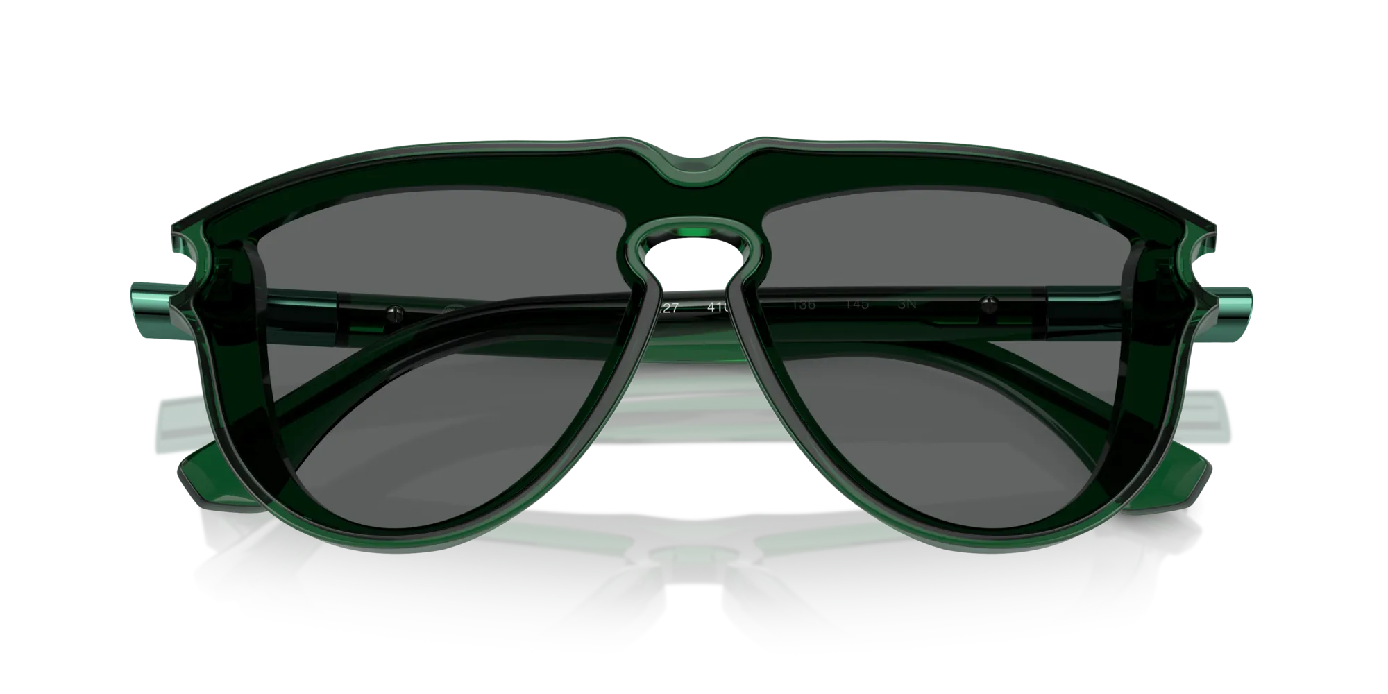 Burberry BE4427 410487 Occhiali da sole Acetato Verde Grigio Pilot Normale - immagine 2