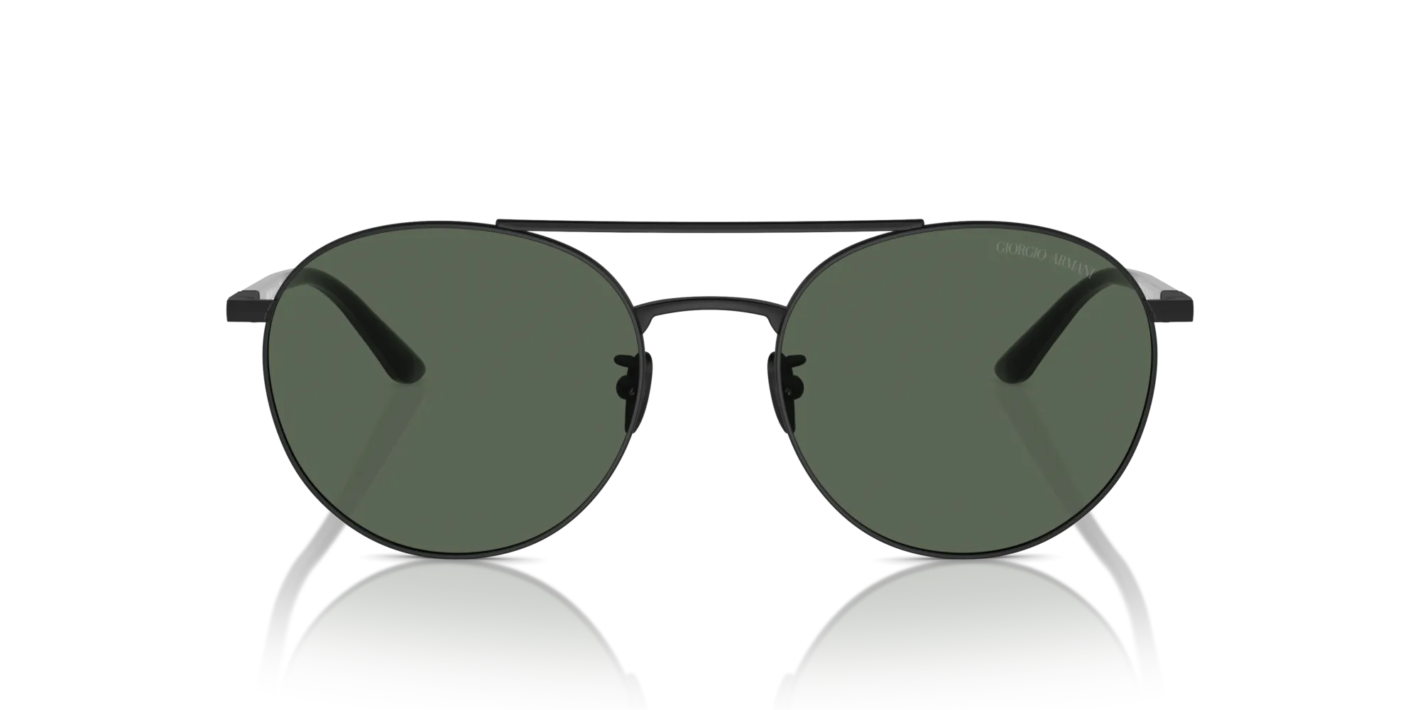 Giorgio Armani AR6156 300171 Occhiali da sole Acciaio Nero Verde Rotonda Normale - immagine 3