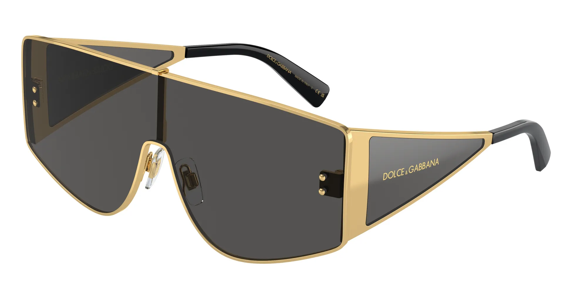 Dolce & Gabbana DG2305 02/87 Occhiali da sole Metallo Oro Grigio Squadrata Normale - immagine 1