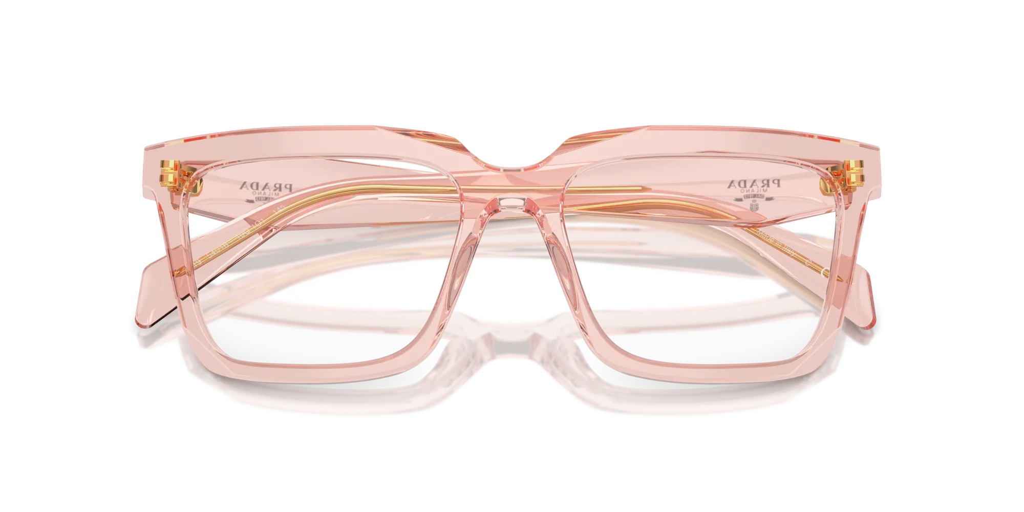 Prada PR A19V 19Q1O1 Montature da vista Acetato Rosa Squadrata Normale - immagine 2