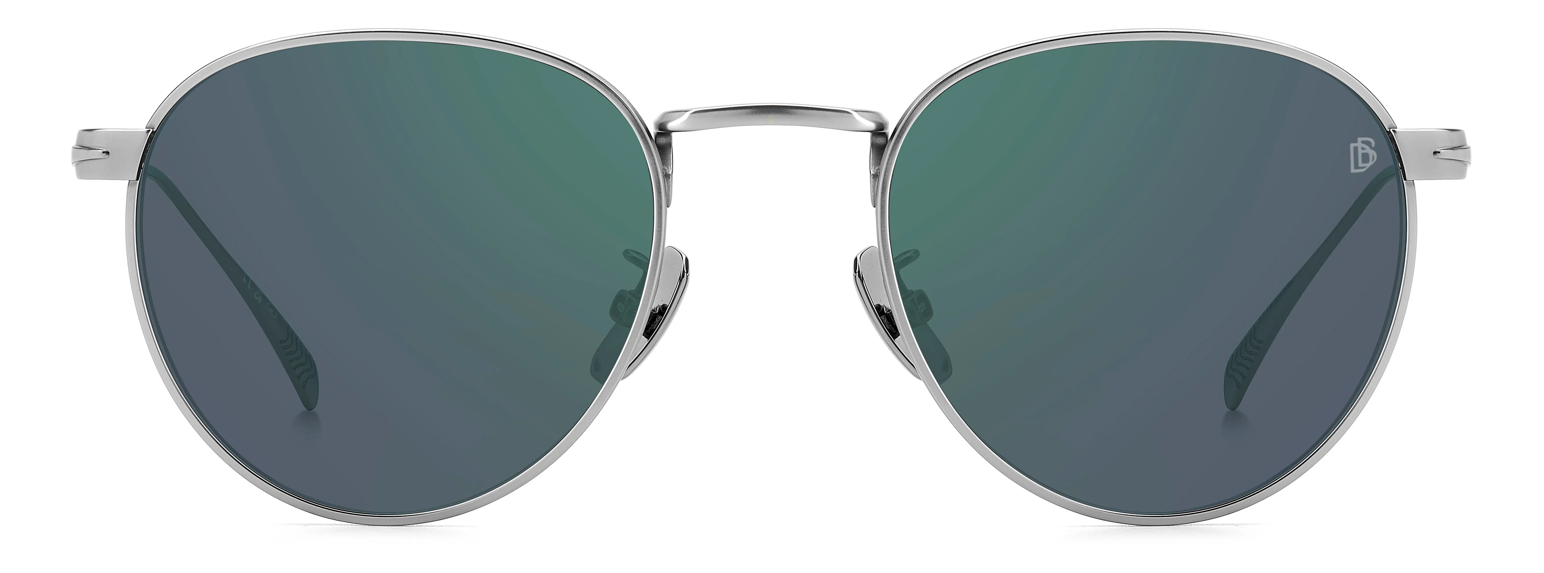 DAVID BECKHAM DB 1142/S R81/MT Occhiali da sole Titanio Rutenio opaco Grigio Rotonda - immagine 2