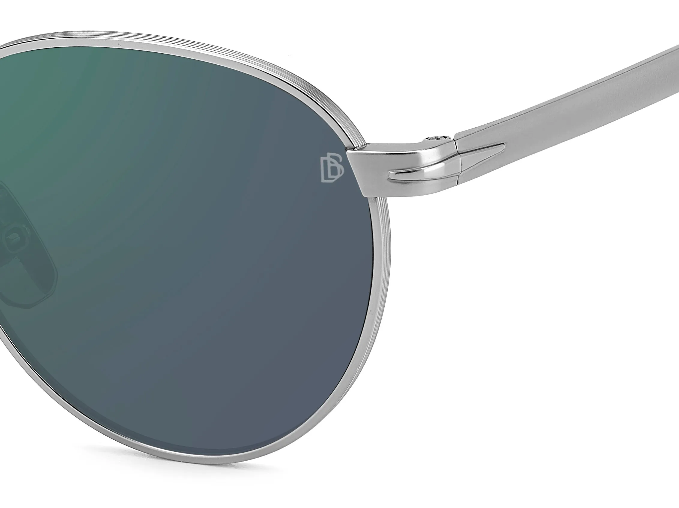 DAVID BECKHAM DB 1142/S R81/MT Occhiali da sole Titanio Rutenio opaco Grigio Rotonda - immagine 3