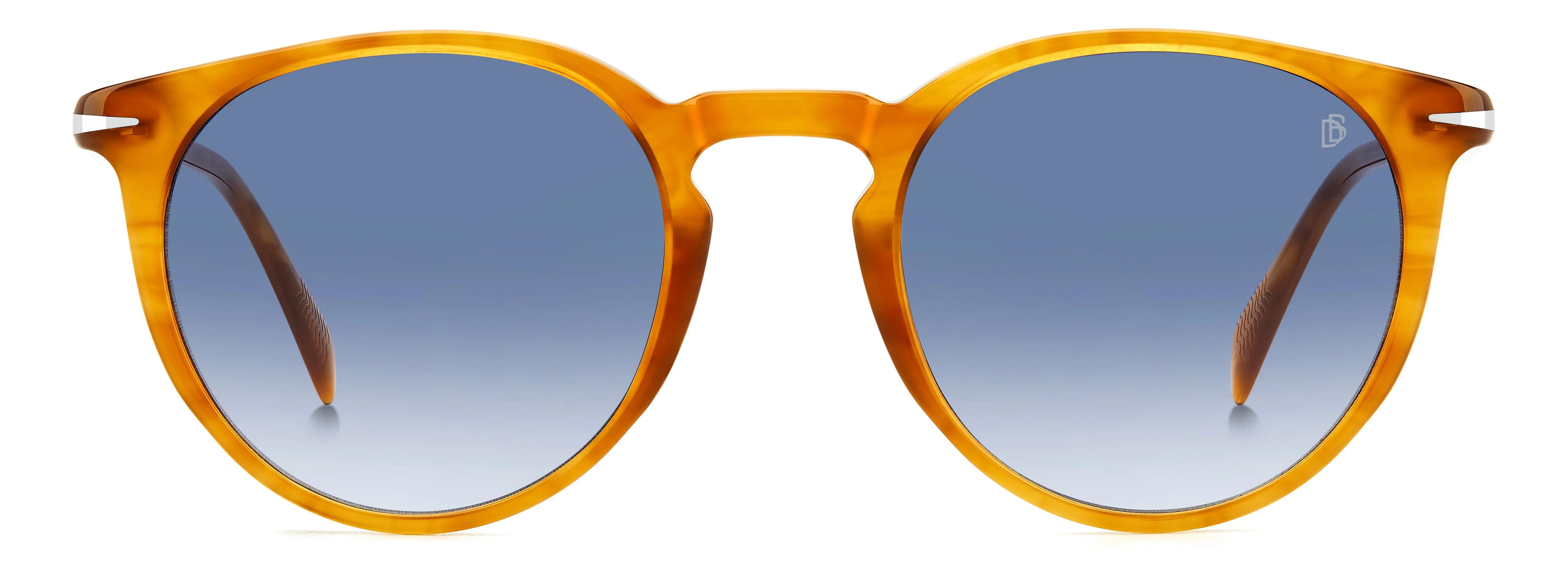 DAVID BECKHAM DB 1139/S DUA/08 Occhiali da sole Acetato Giallo Blu Squadrata Sfumato - immagine 2