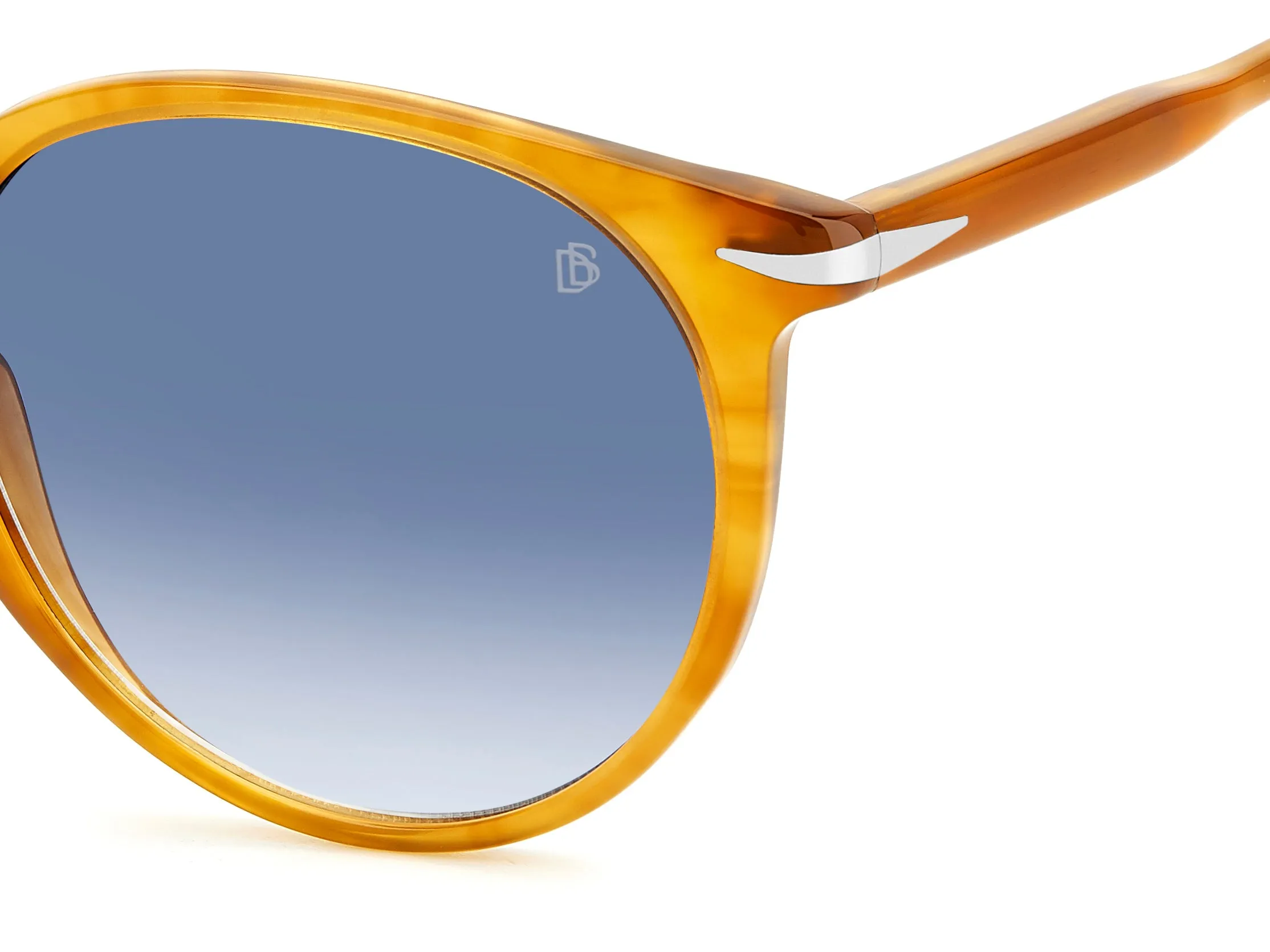 DAVID BECKHAM DB 1139/S DUA/08 Occhiali da sole Acetato Giallo Blu Squadrata Sfumato - immagine 3