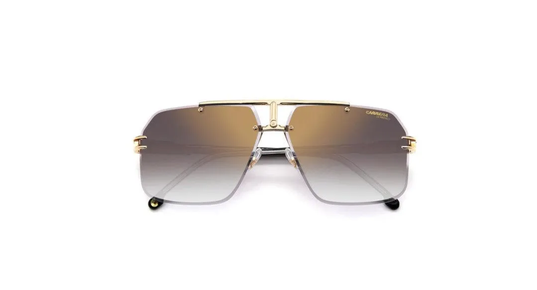 Carrera CARRERA 1054/S RHL/FQ Occhiali da sole Metallo Oro Grigio/oro Squadrata Specchiate Sfumato - immagine 2