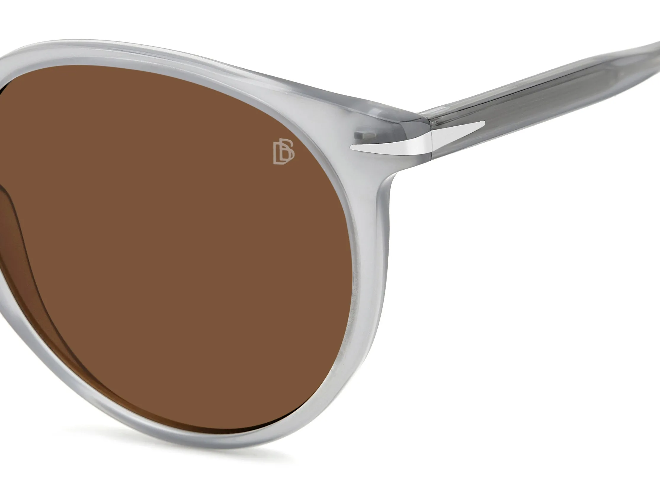 DAVID BECKHAM DB 1139/S KB7/70 Occhiali da sole Acetato Grigio Marrone Squadrata - immagine 3