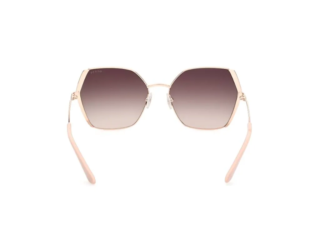 Guess GU7843 28F Occhiali da sole Metallo Oro Marrone Geometrica Normale Sfumato - immagine 2