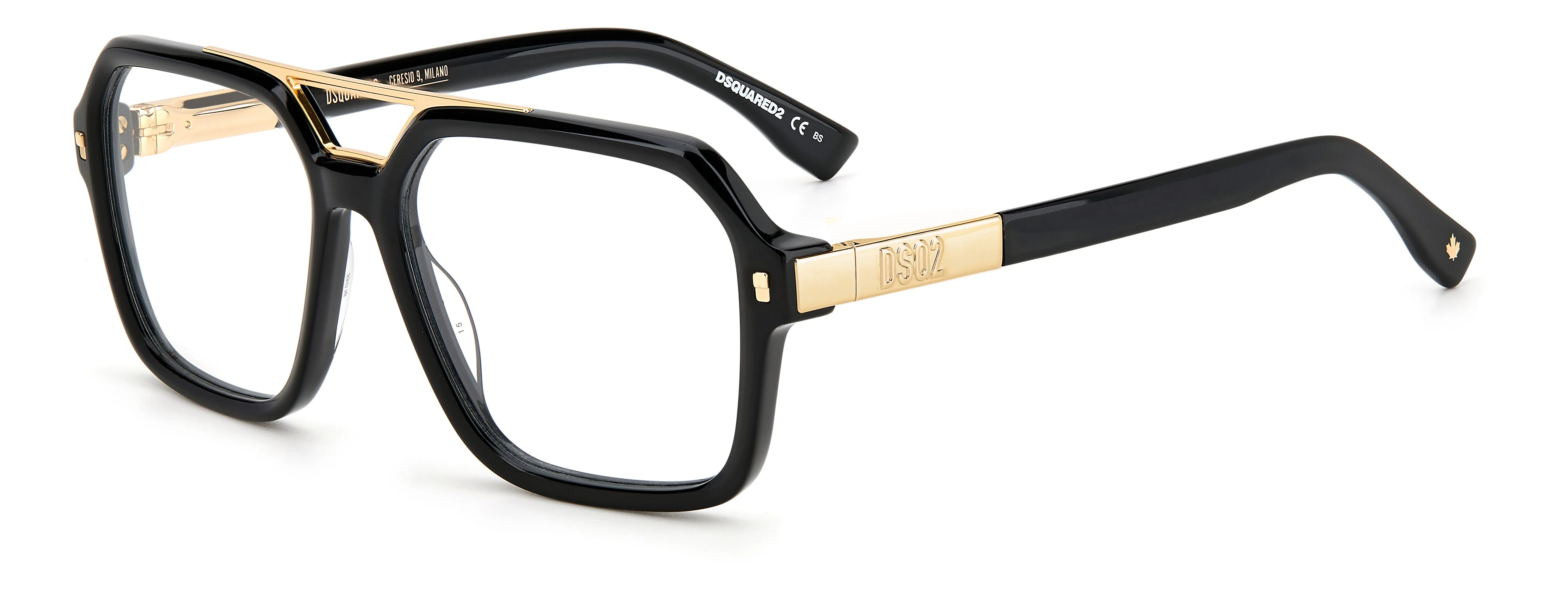 Dsquared2 D2 0035 2M2 Montature da vista Acetato Nero Squadrata - immagine 1