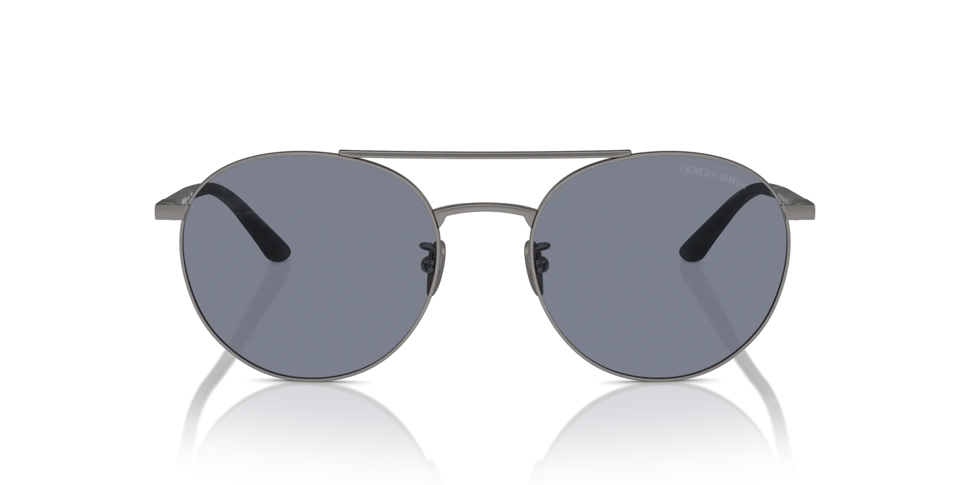 Giorgio Armani AR6156 337819 Occhiali da sole Acciaio Grigio Blu Rotonda Normale - immagine 3