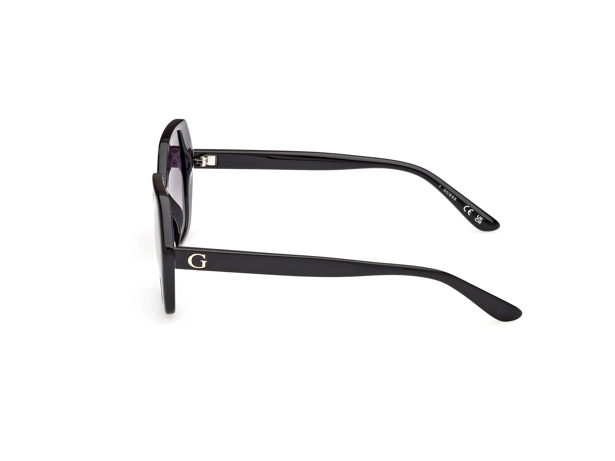 Guess GU8292 01B Occhiali da sole Iniettato Nero Fumo Geometrica Normale Sfumato - immagine 3