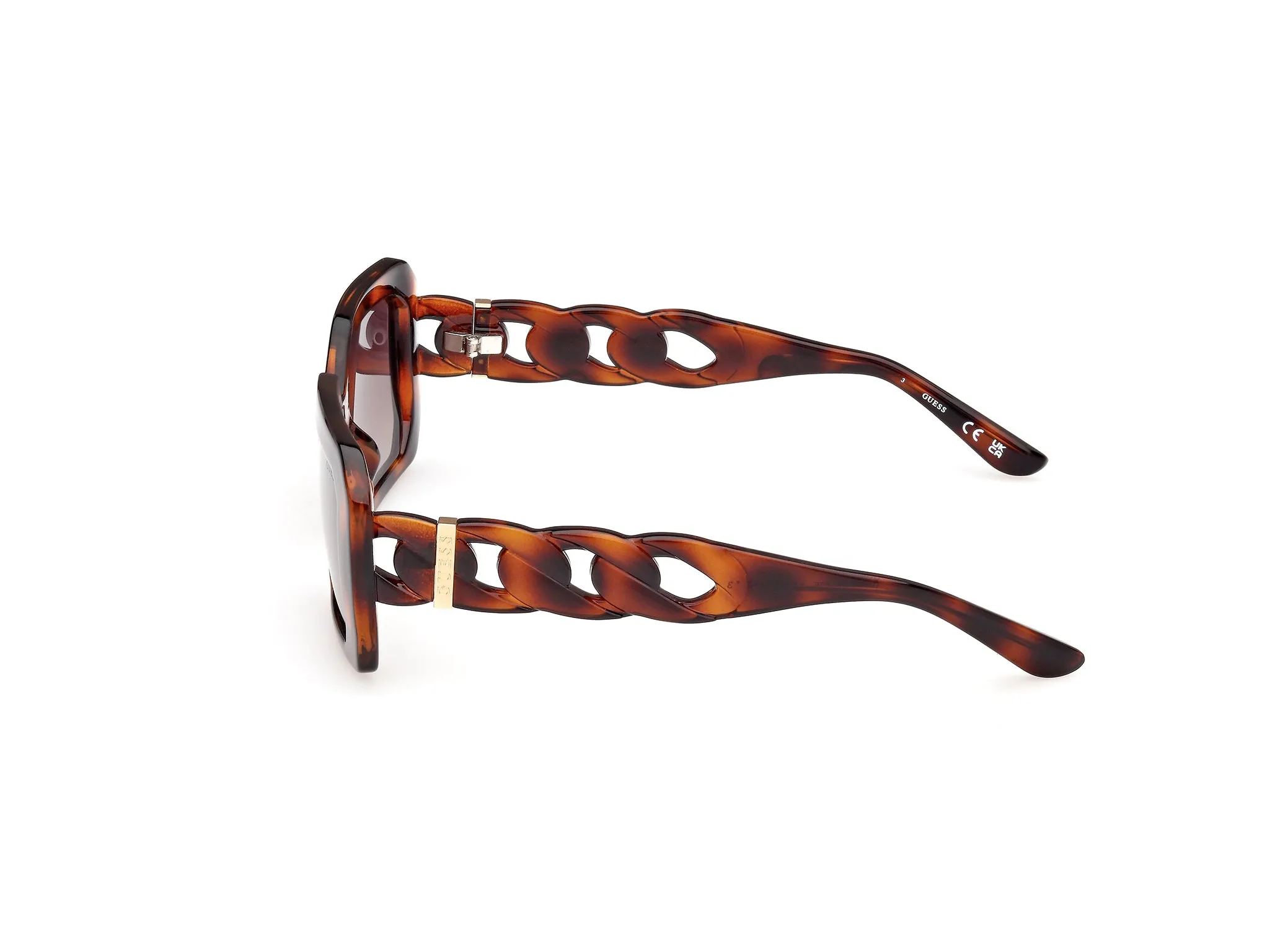 Guess GU00110 52F Occhiali da sole Iniettato Havana Marrone Geometrica Normale Sfumato - immagine 3