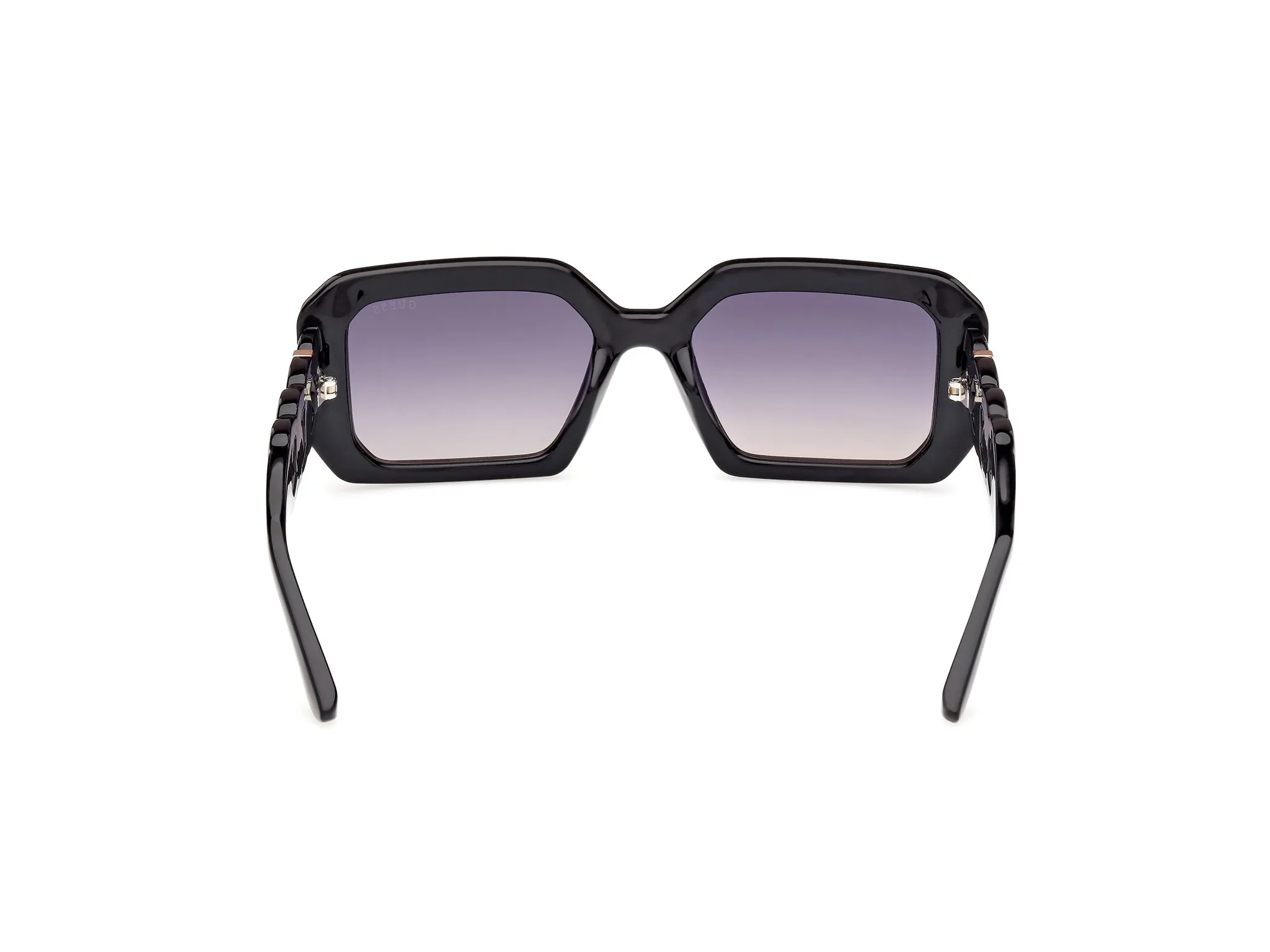 Guess GU00110 01B Occhiali da sole Iniettato Nero Grigio Geometrica Normale Sfumato - immagine 4