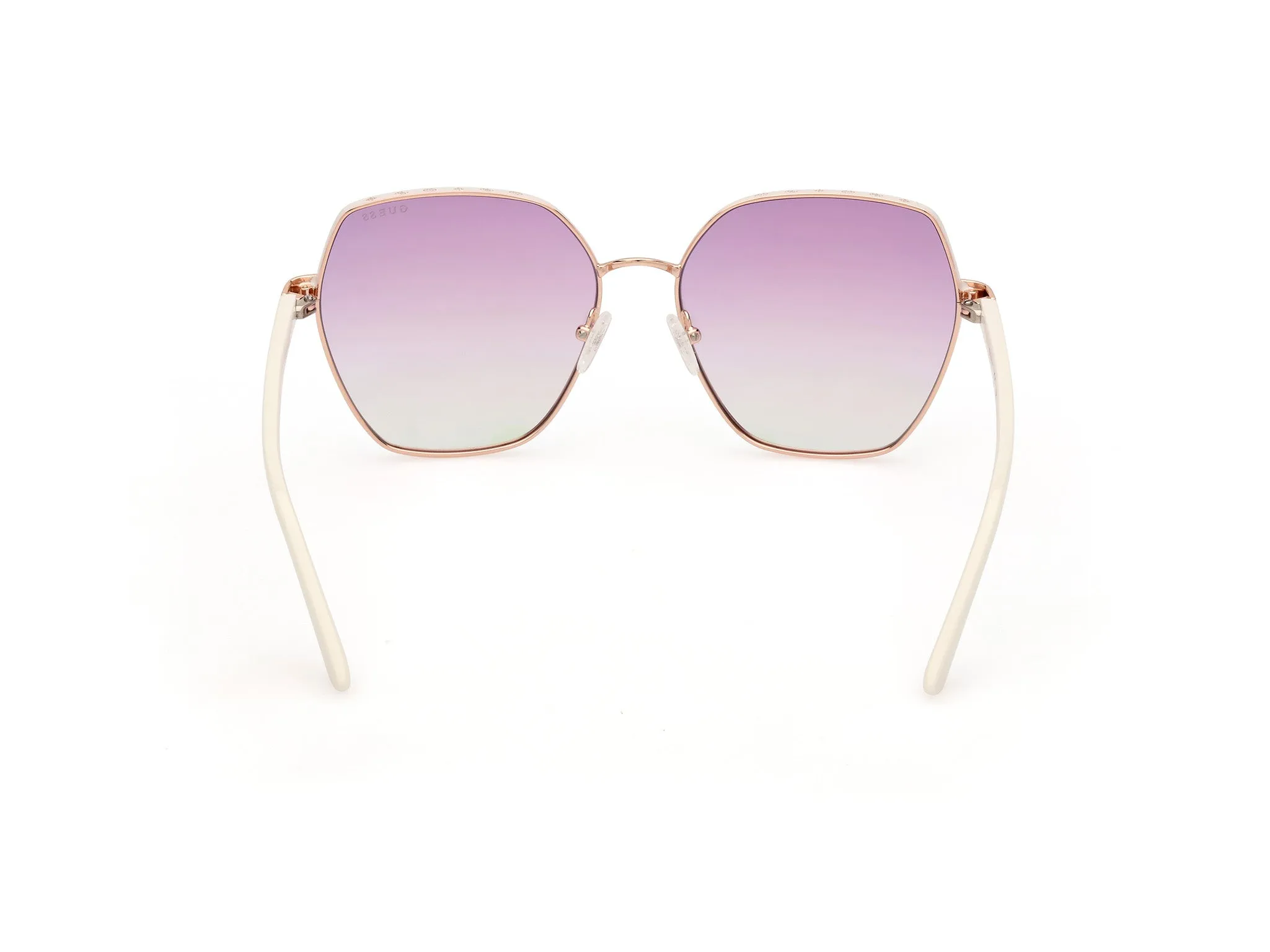 Guess GU00108 21Z Occhiali da sole Metallo Bianco Viola Geometrica Normale - immagine 4