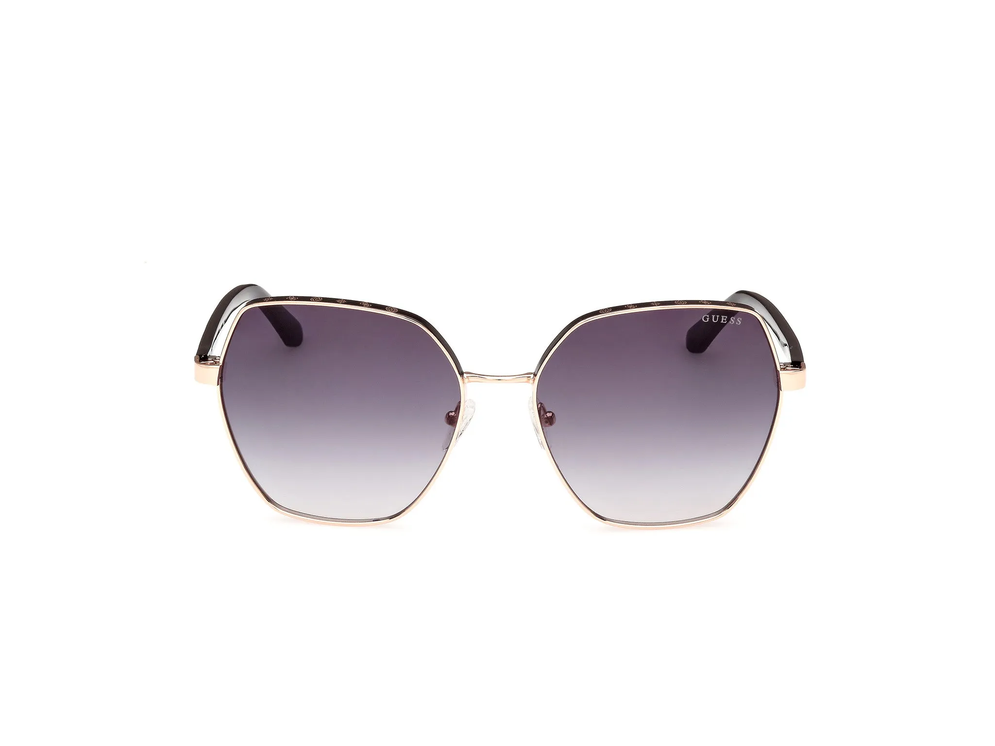 Guess GU00108 05B Occhiali da sole Metallo Nero Fumo Geometrica Normale - immagine 2