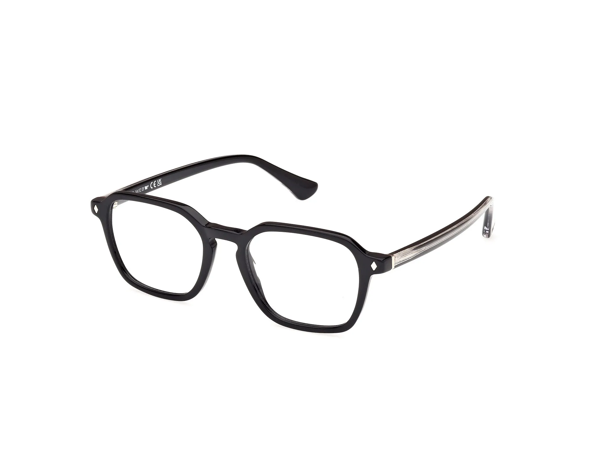 Web WE5428 1 Montature da vista Acetato Nero Geometrica Normale - immagine 1