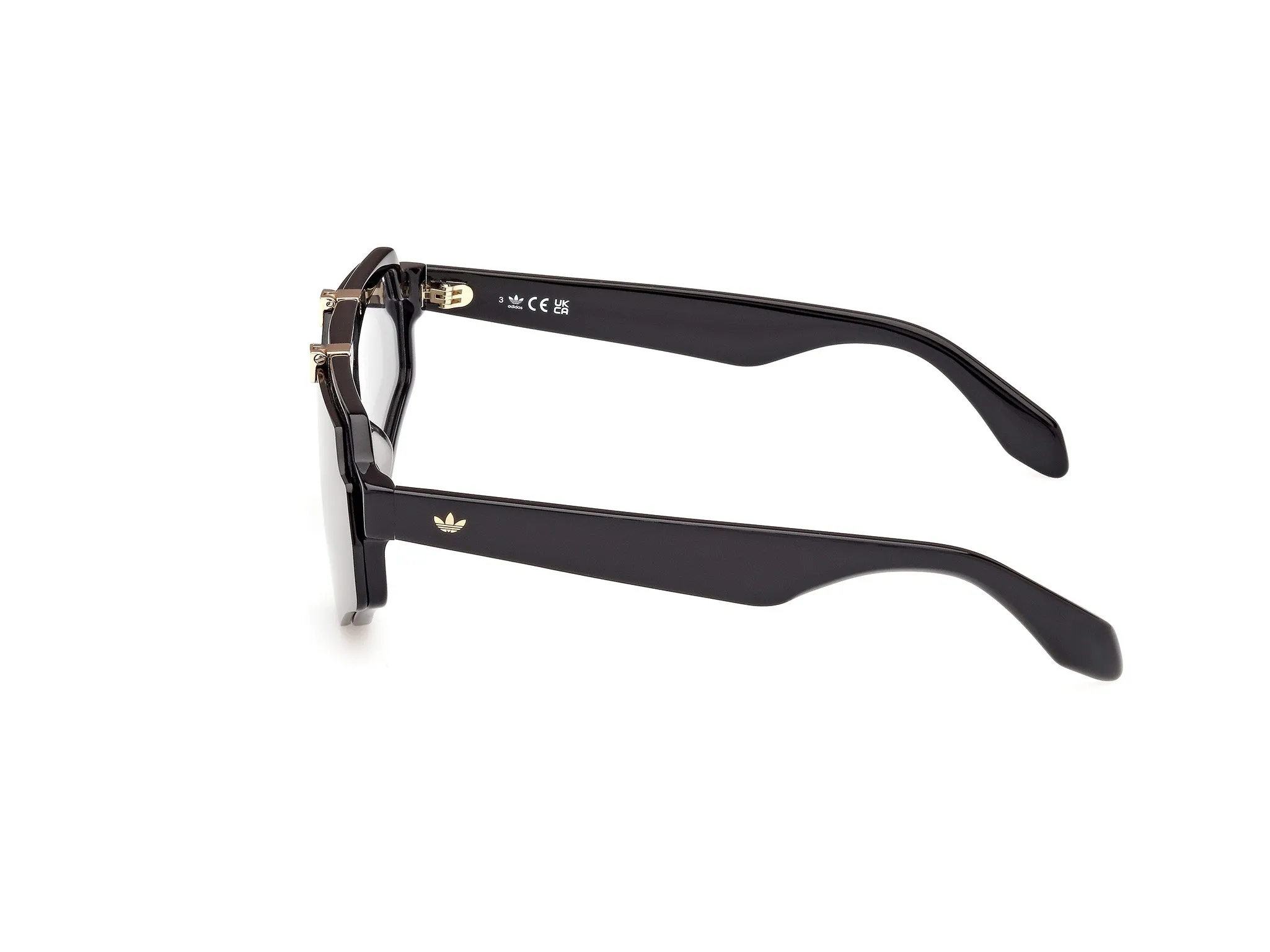Adidas Sport Unisex Adidas OR0113 01A Occhiali da sole Acetato Nero Fumo Geometrica Normale - immagine 3