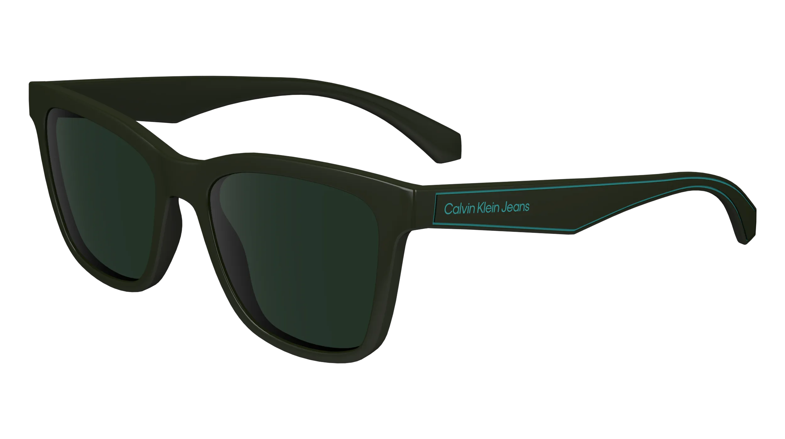 Calvin Klein Junior Calvin Klein CKJ24301S 309 Occhiali da sole bambino Bio-iniettato Verde Marrone Squadrata Normale - immagine 1