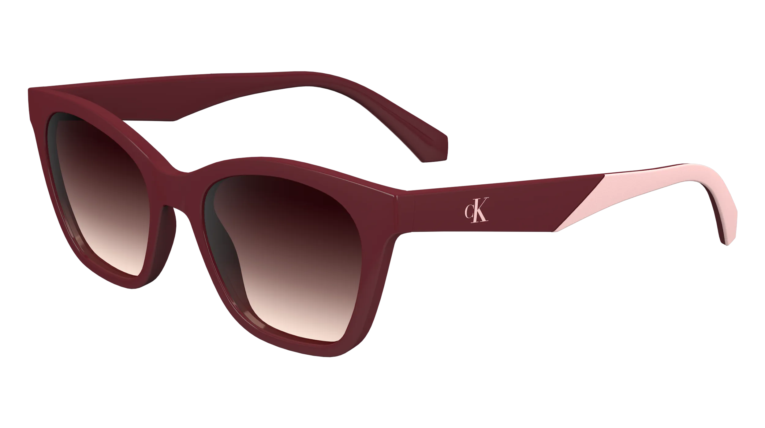 Calvin Klein Junior Calvin Klein CKJ24303S 605 Occhiali da sole bambino Bio-iniettato Bordeaux Rosso Squadrata Normale Sfumato - immagine 1