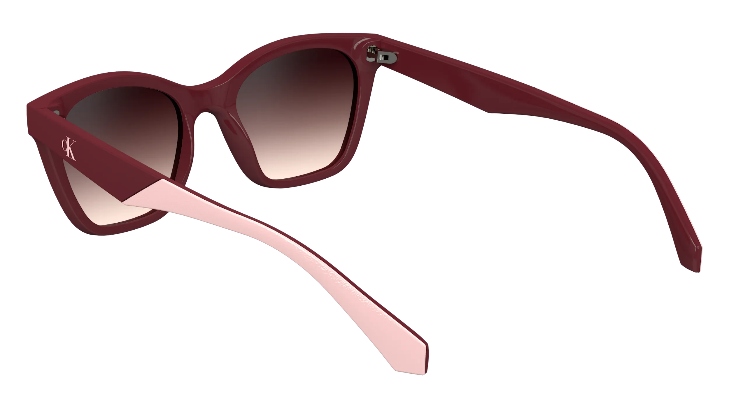 Calvin Klein Junior Calvin Klein CKJ24303S 605 Occhiali da sole bambino Bio-iniettato Bordeaux Rosso Squadrata Normale Sfumato - immagine 4