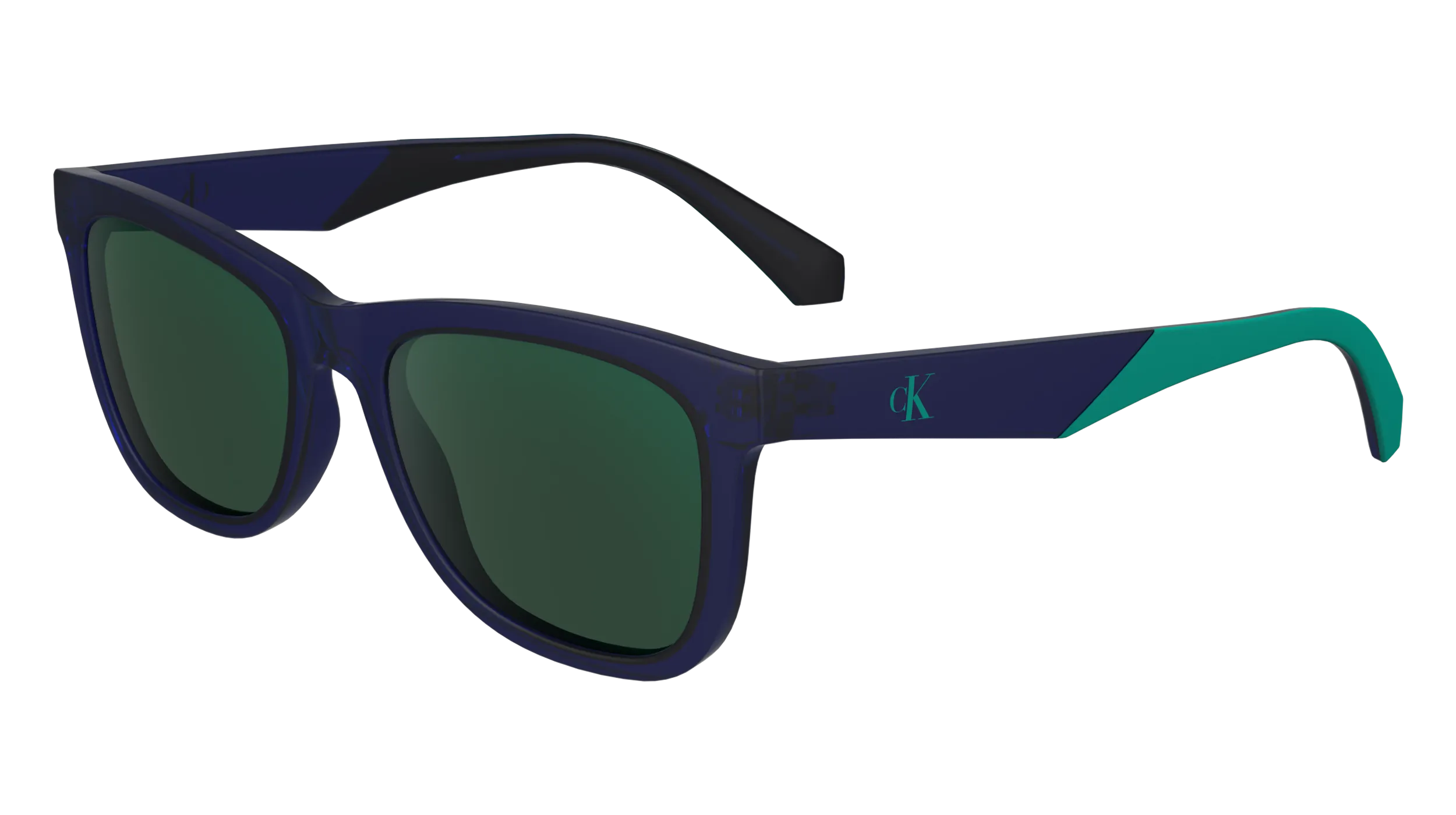 Calvin Klein Junior Calvin Klein CKJ24302S 400 Occhiali da sole bambino Bio-iniettato Blu Verde Squadrata Normale - immagine 1