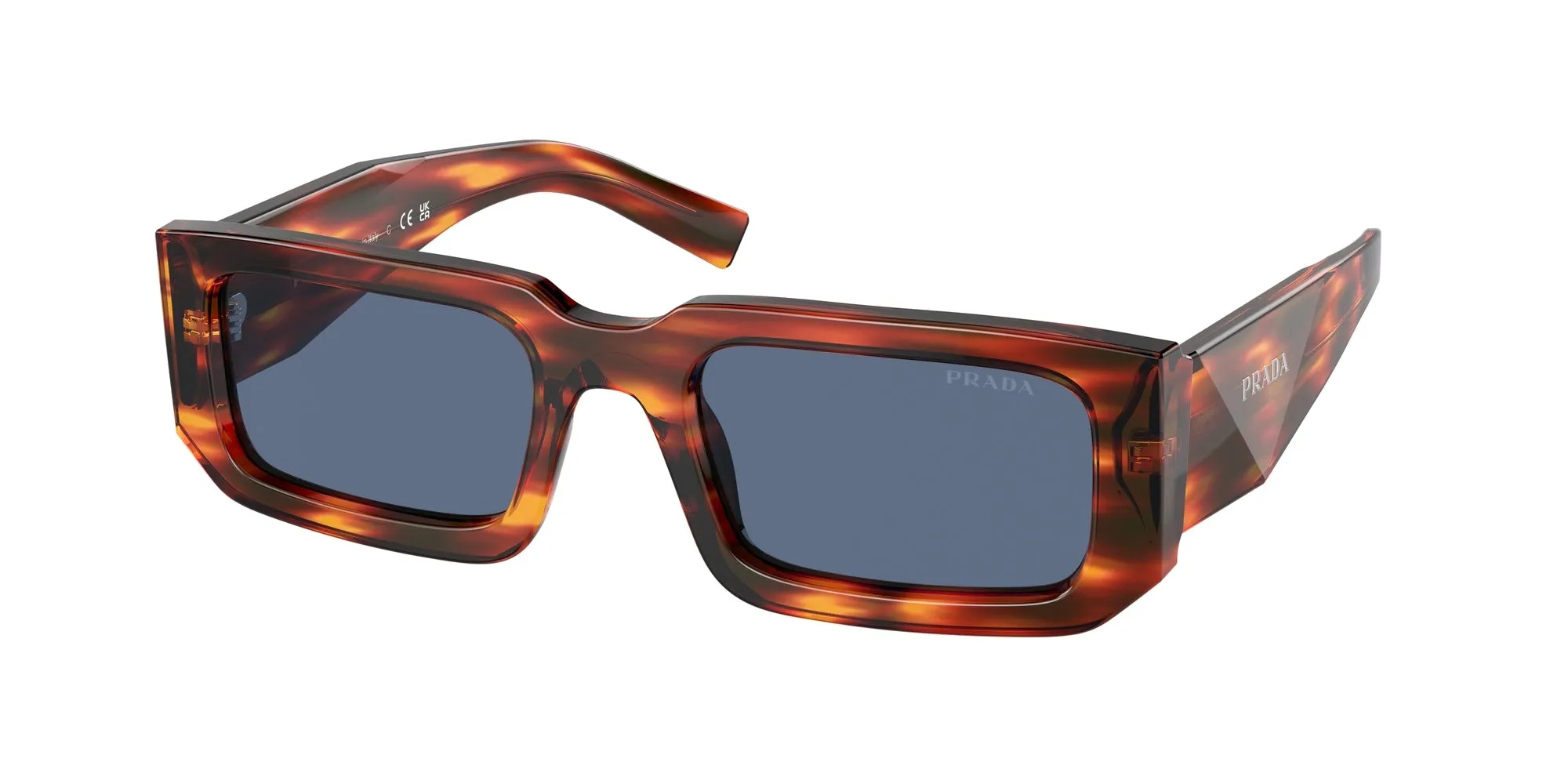 Prada PR 06YS 17R06A Occhiali da sole Acetato Marrone Blu Squadrata Normale - immagine 1