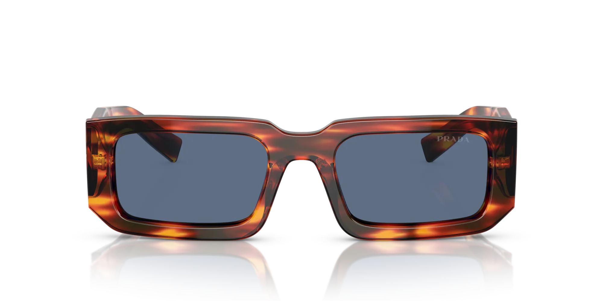 Prada PR 06YS 17R06A Occhiali da sole Acetato Marrone Blu Squadrata Normale - immagine 3