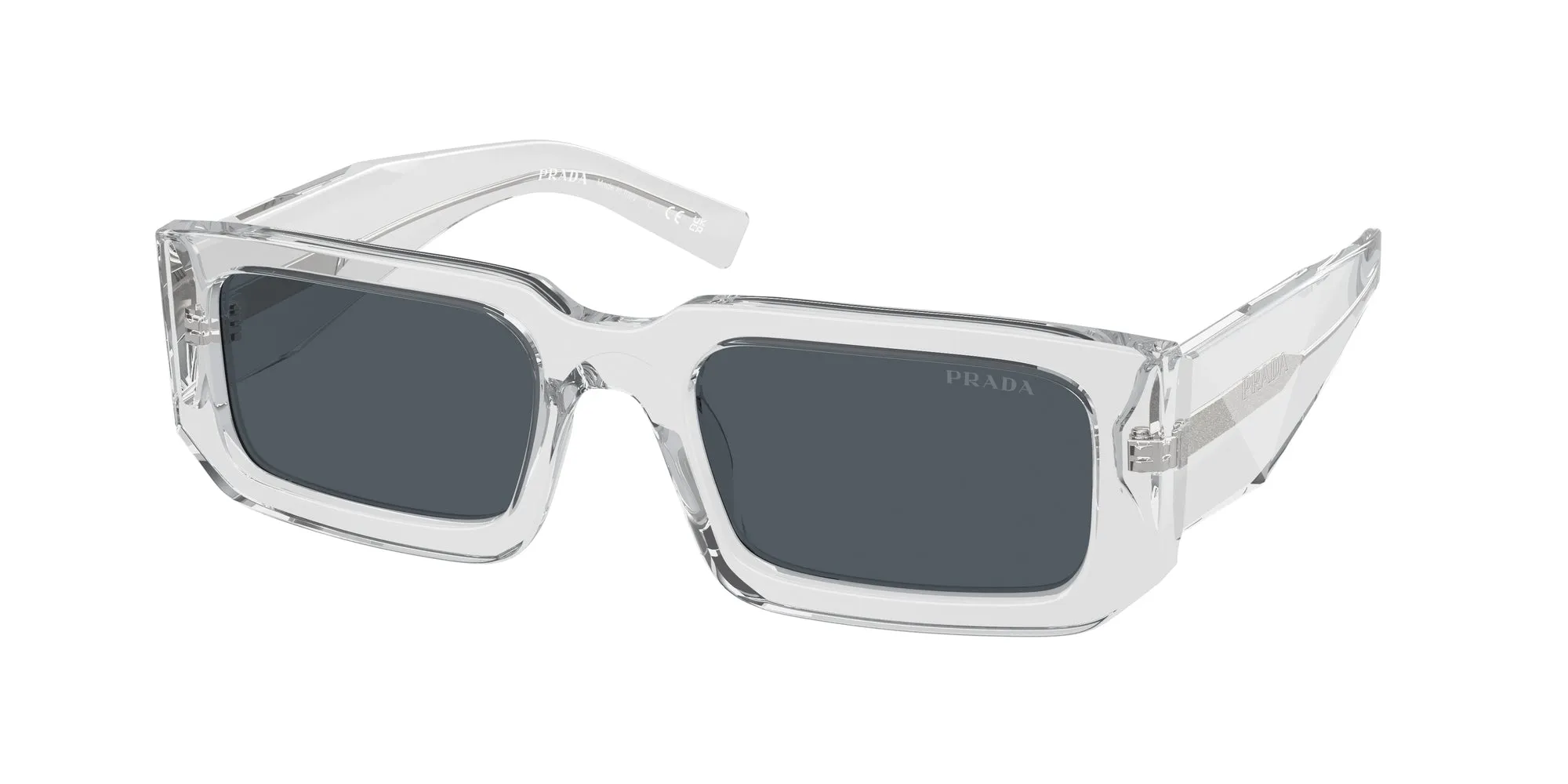 Prada PR 06YS 12R09T Occhiali da sole Acetato Grigio Grigio Squadrata Normale - immagine 1