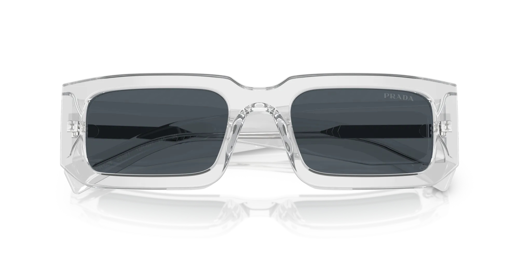 Prada PR 06YS 12R09T Occhiali da sole Acetato Grigio Grigio Squadrata Normale - immagine 2