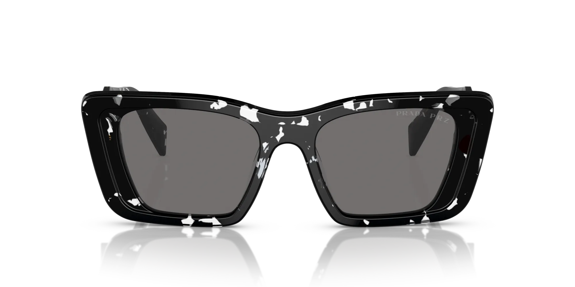 Prada PR 08YS 15S5Z1 Occhiali da sole Acetato Nero Grigio Farfalla Polarizzata - immagine 3