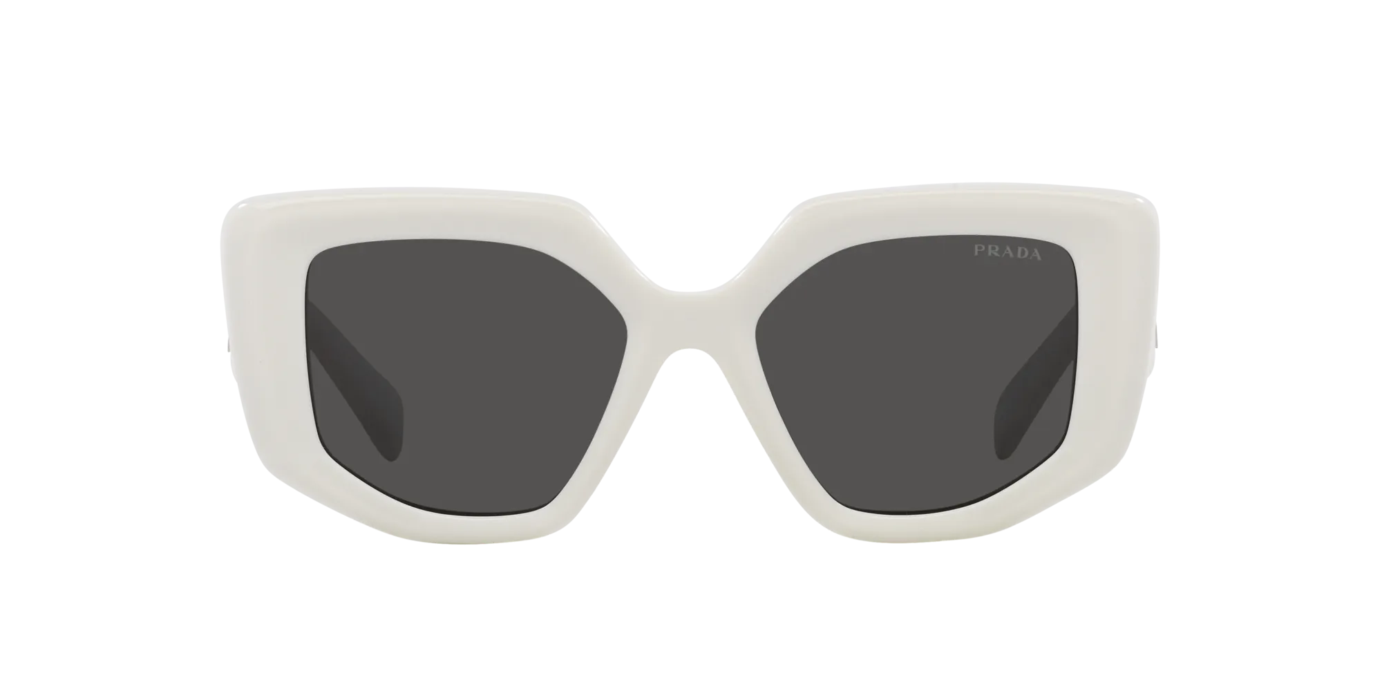 Prada PR 14ZS 1425S0 Occhiali da sole Acetato Bianco Grigio Geometrica Normale - immagine 2