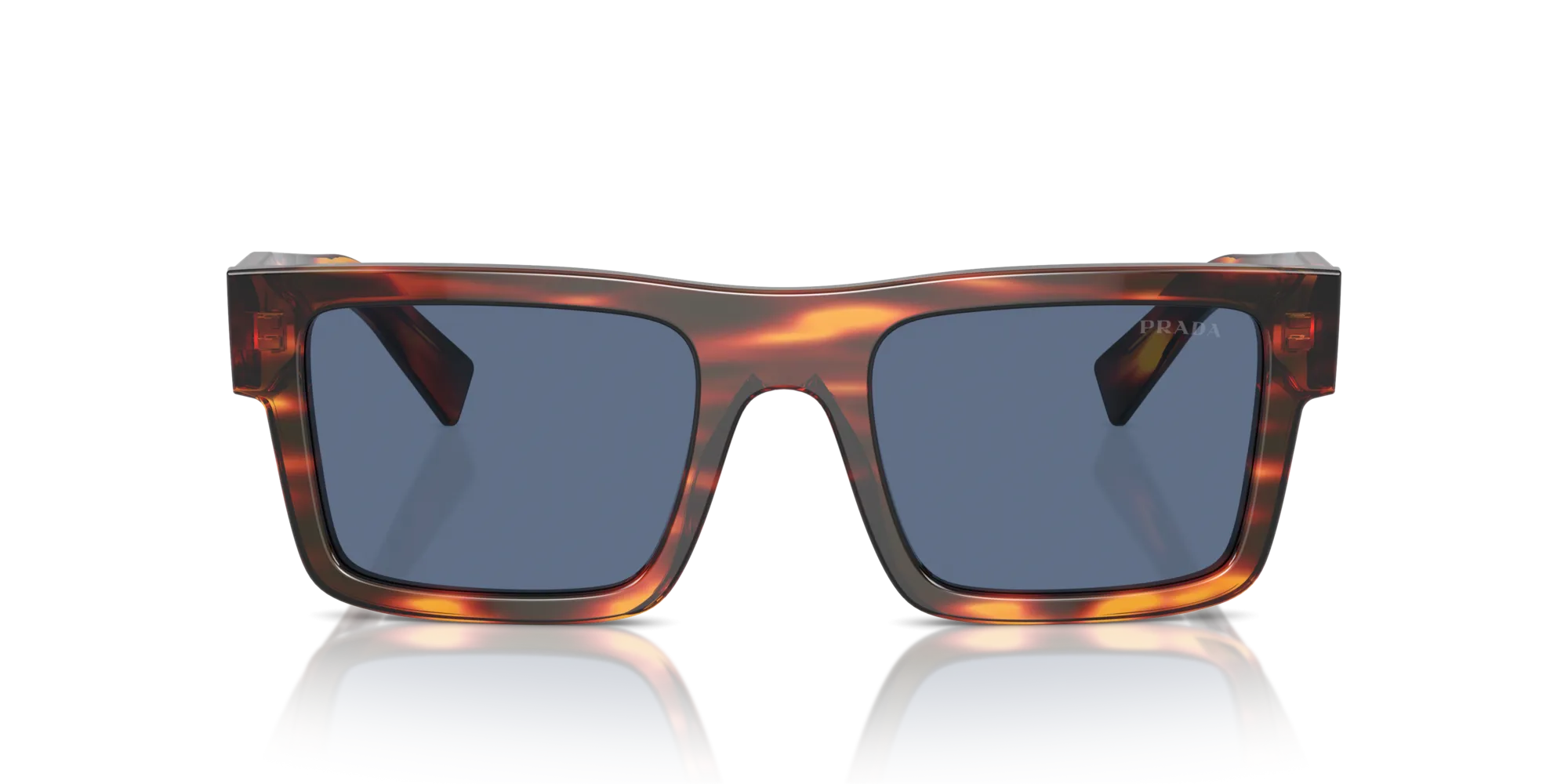 Prada PR 19WS 17R06A Occhiali da sole Acetato Marrone Blu Squadrata Normale - immagine 3