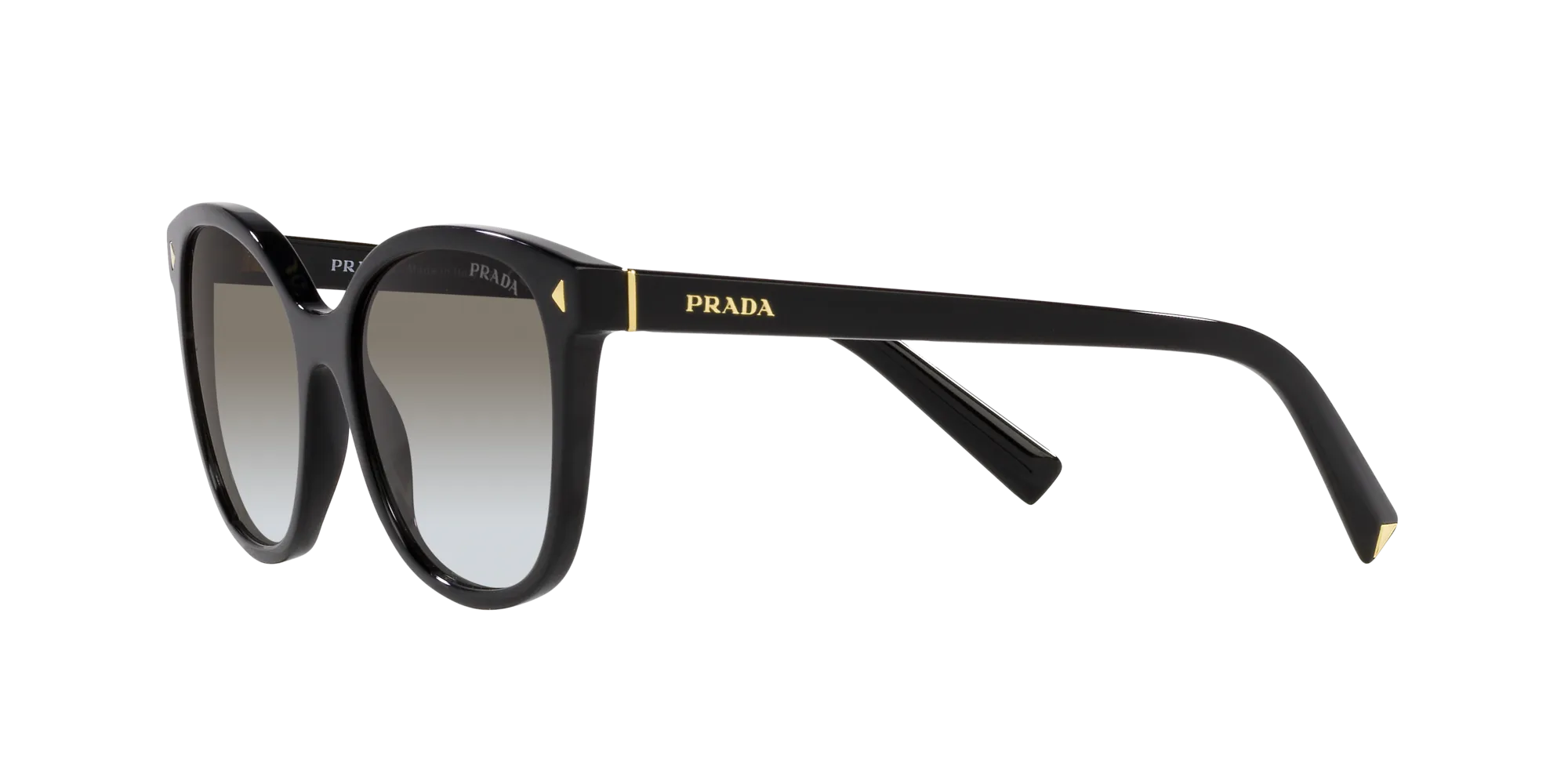 Prada PR 22ZS 1AB0A7 Occhiali da sole Acetato Nero Grigio Squadrata Normale Sfumato - immagine 4