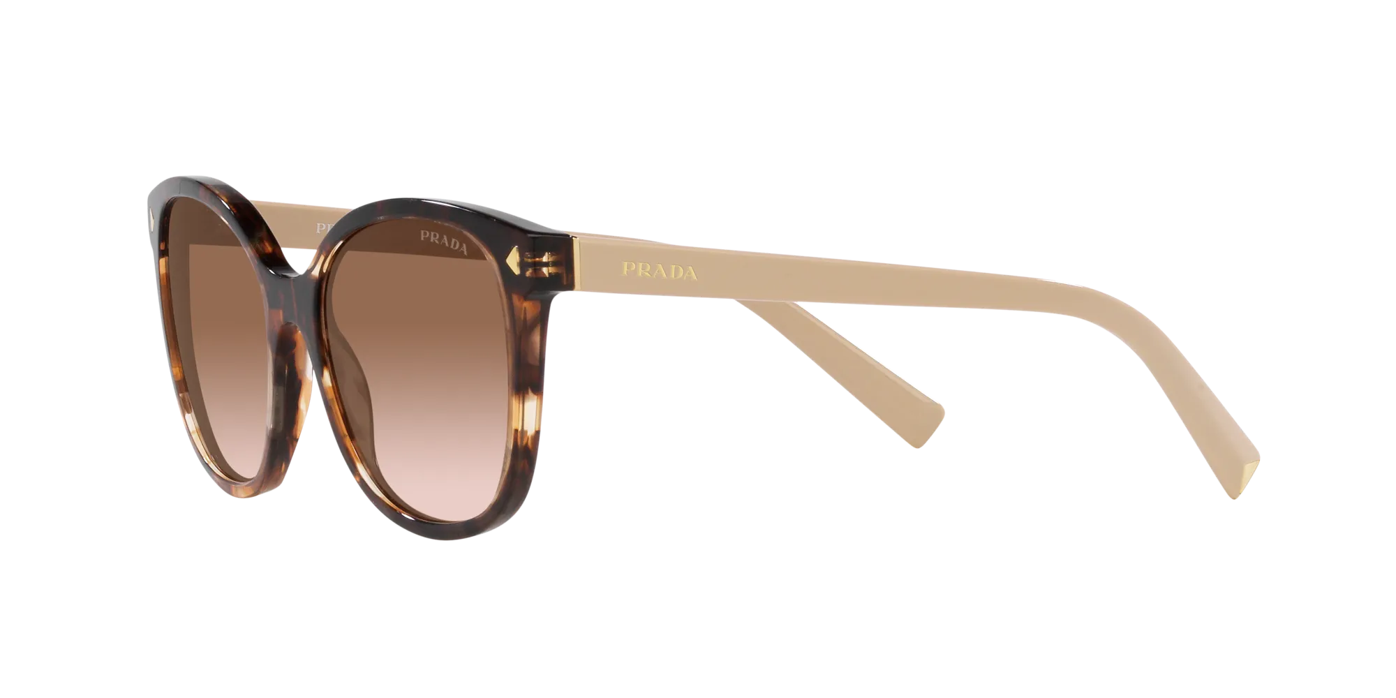 Prada PR 22ZS 07R0A6 Occhiali da sole Acetato Tartaruga Marrone Squadrata Normale Sfumato - immagine 4