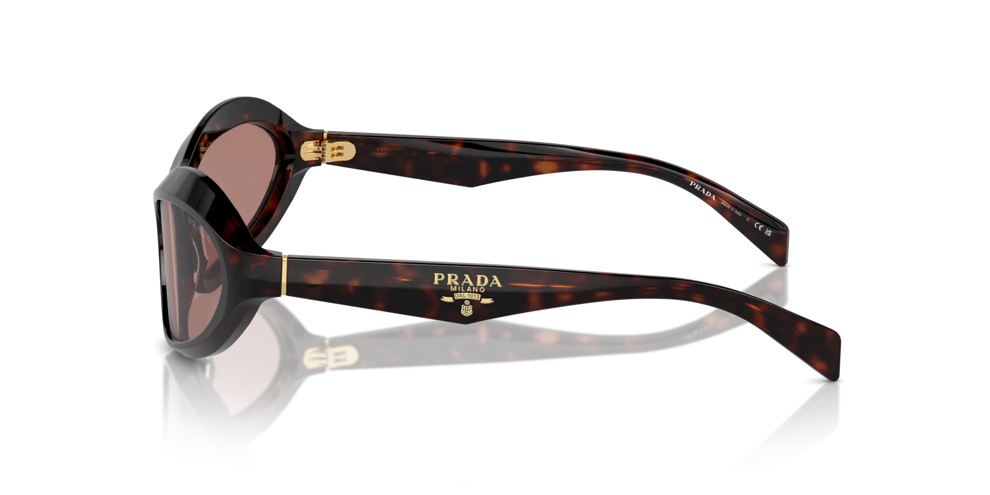 Prada PR A20S 17N10D Occhiali da sole Acetato Tartaruga Marrone Geometrica Normale - immagine 4