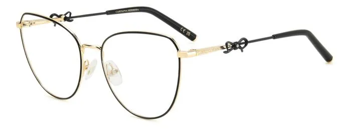 Carolina Herrera HER 0220 2M2 Montature da vista Metallo Nero Cat Eye - immagine 1