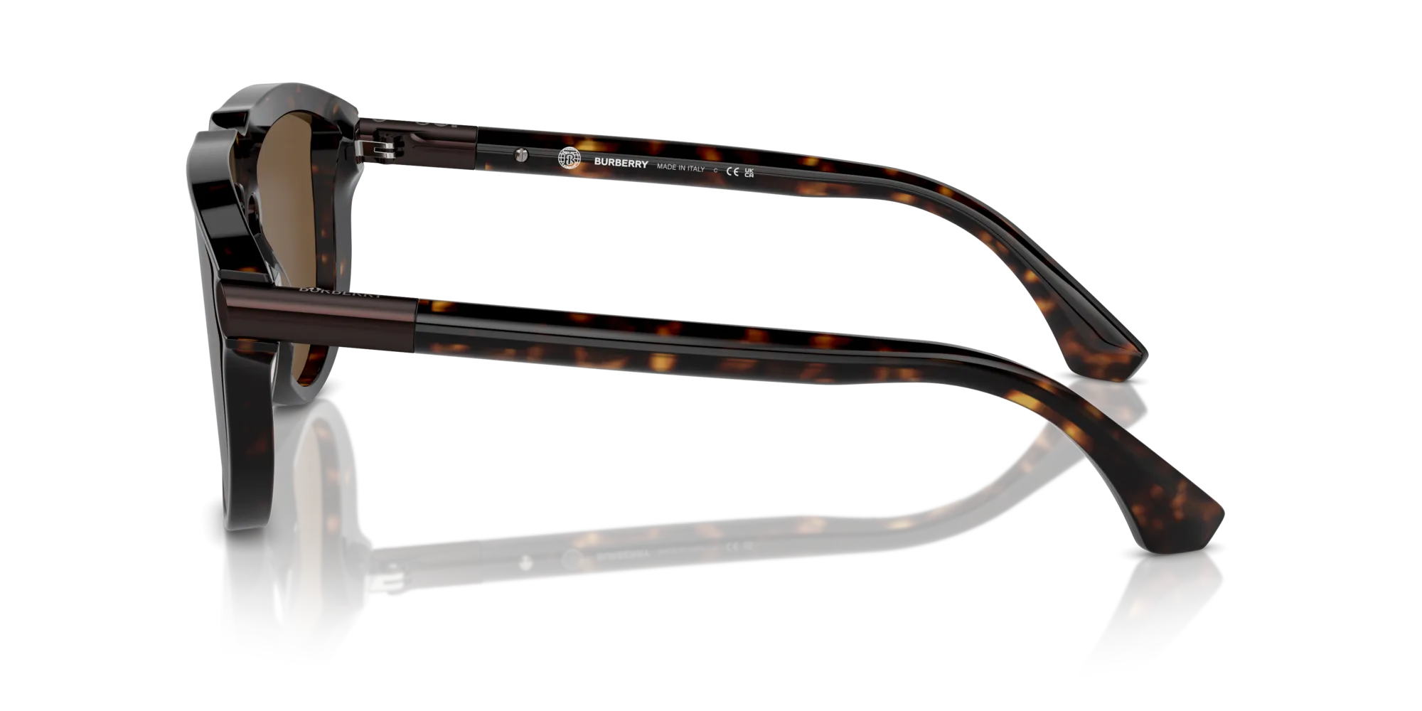 Burberry BE4427 300273 Occhiali da sole Acetato Marrone Marrone Pilot Normale - immagine 4