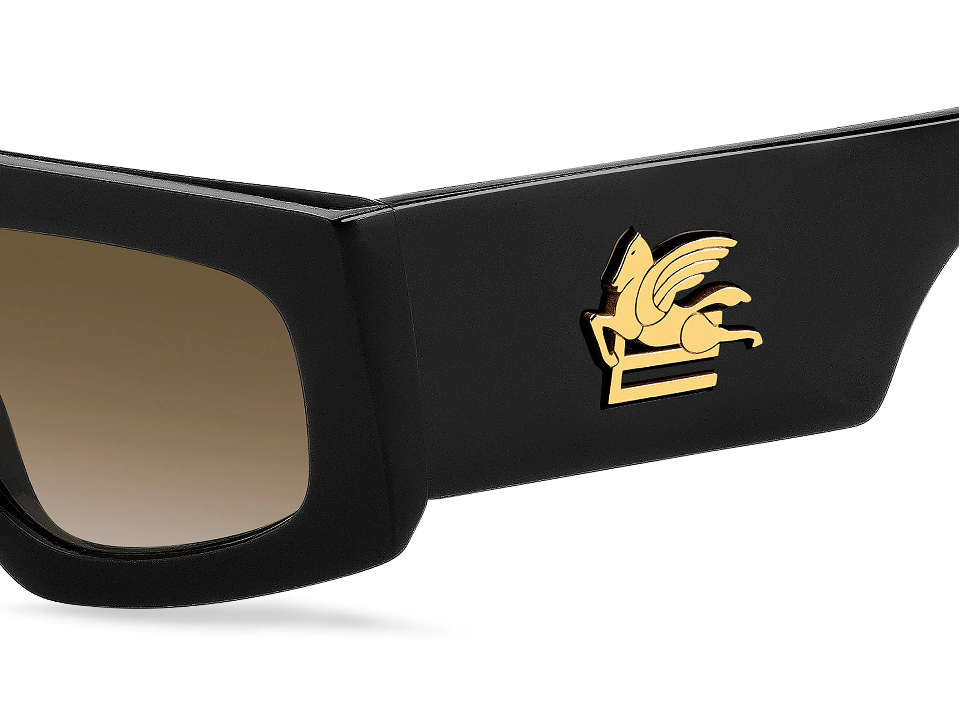 ETRO ETRO 0032/G/S 807/HA Occhiali da sole Plastica Nero Marrone Squadrata Normale Sfumato - immagine 3