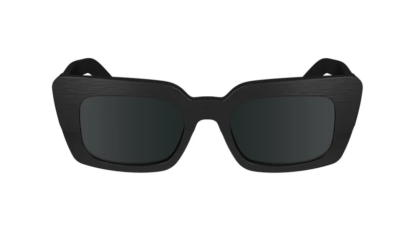 Calvin Klein CK24512S 001 Occhiali da sole Bio-acetato Nero Grigio Farfalla Normale - immagine 2