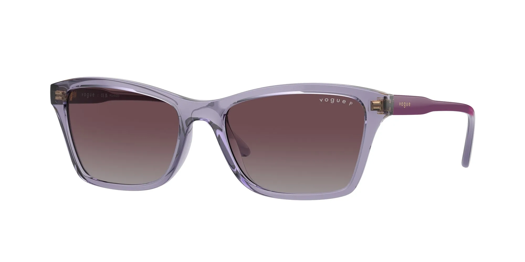 VOGUE EYEWEAR VO5551S 311862 Occhiali da sole Nylon Viola Grigio Pillow Polarizzata Sfumato - immagine 1