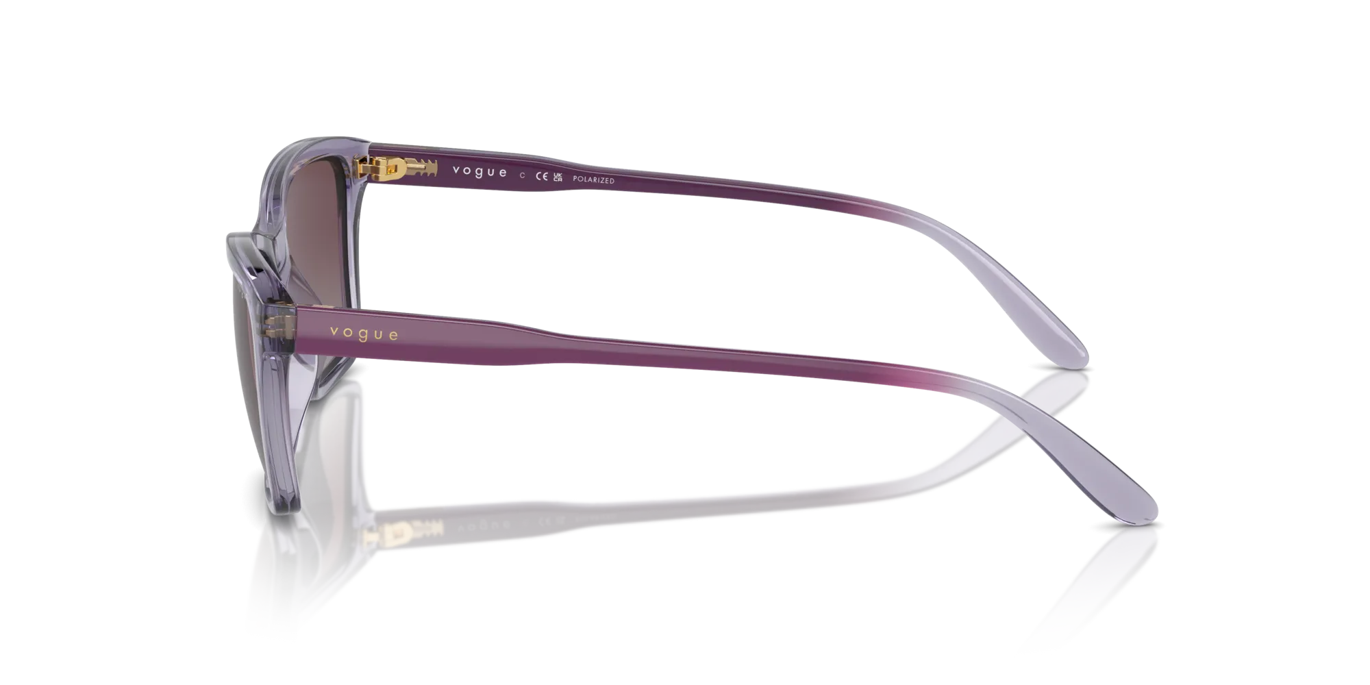 VOGUE EYEWEAR VO5551S 311862 Occhiali da sole Nylon Viola Grigio Pillow Polarizzata Sfumato - immagine 4