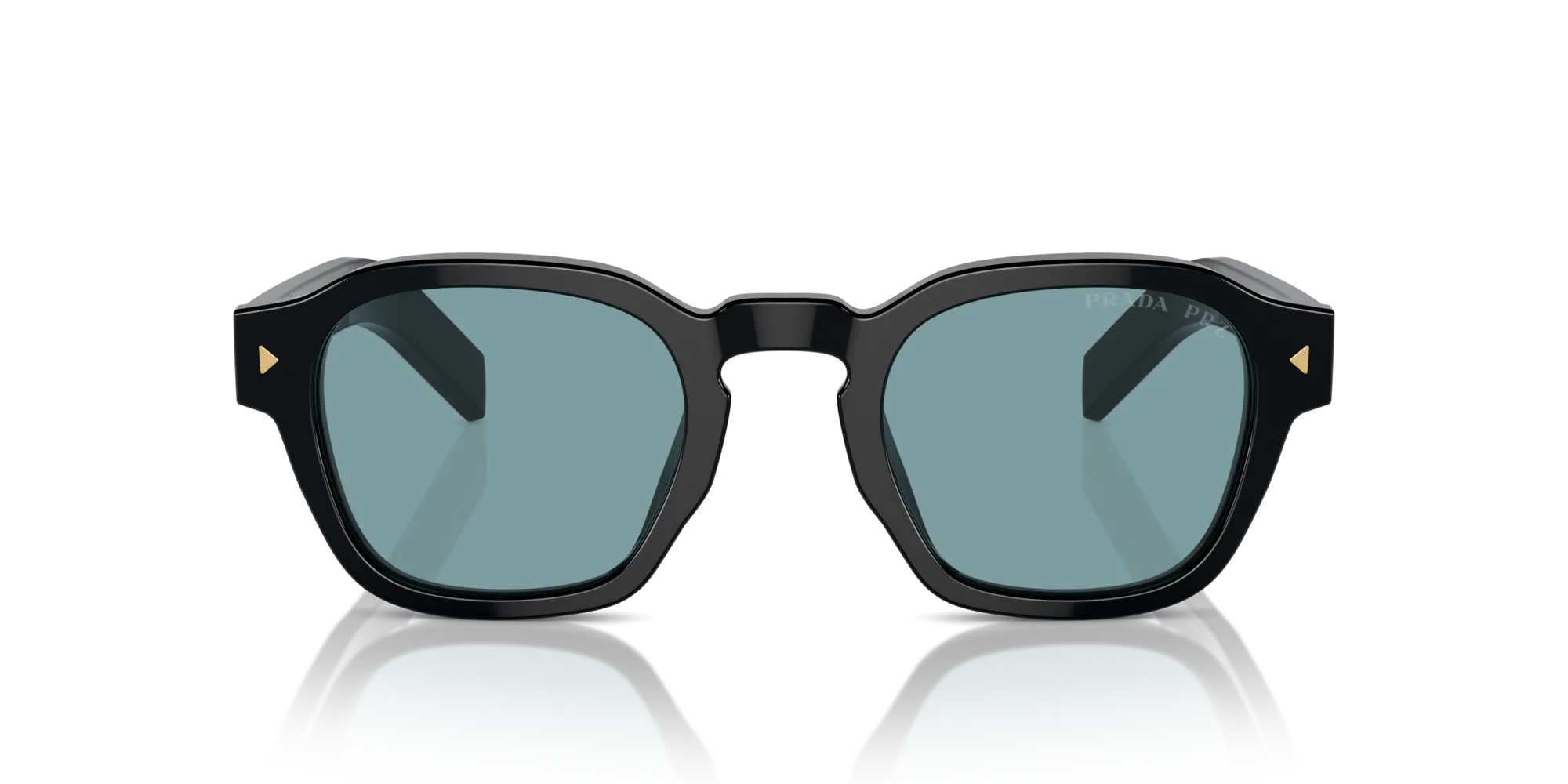 Prada PR A16S 16K04D Occhiali da sole Acetato Nero Verde Pantos Polarizzata Antiriflesso - immagine 3