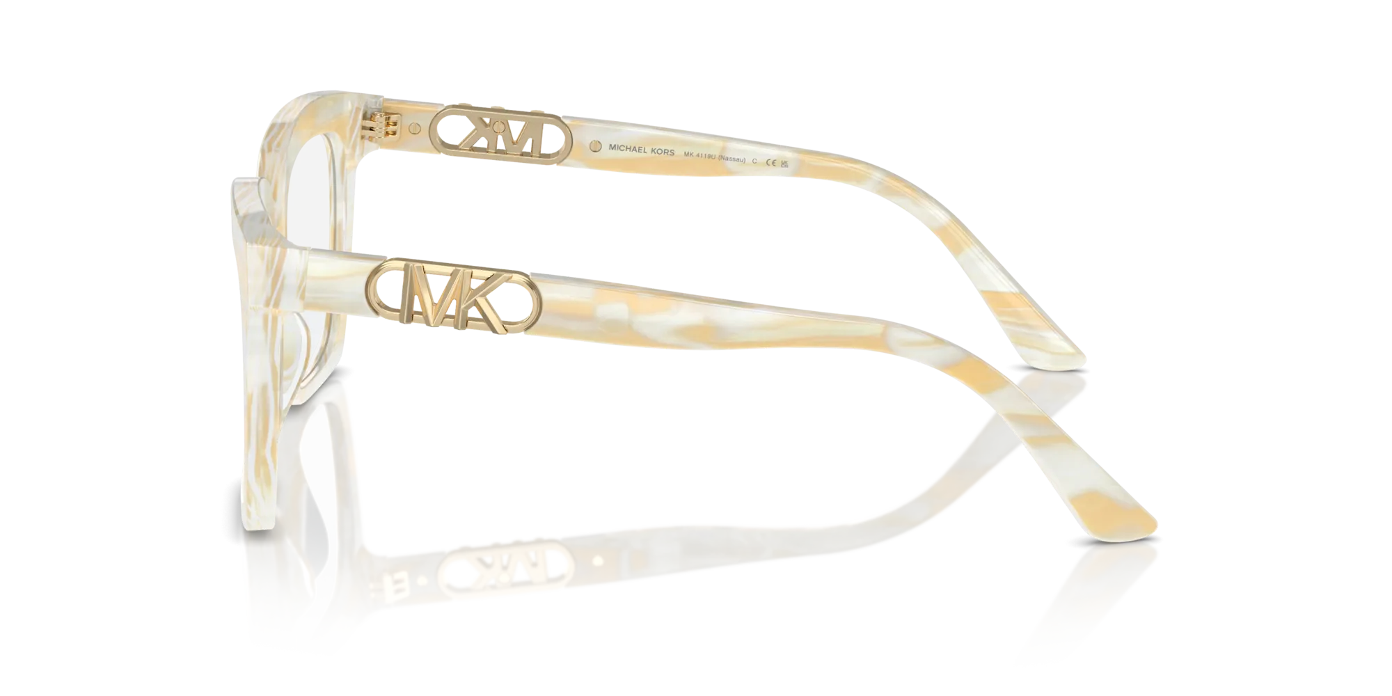 Michael Kors MK4119U NASSAU 4001 Montature da vista Acetato Beige Squadrata Normale - immagine 4