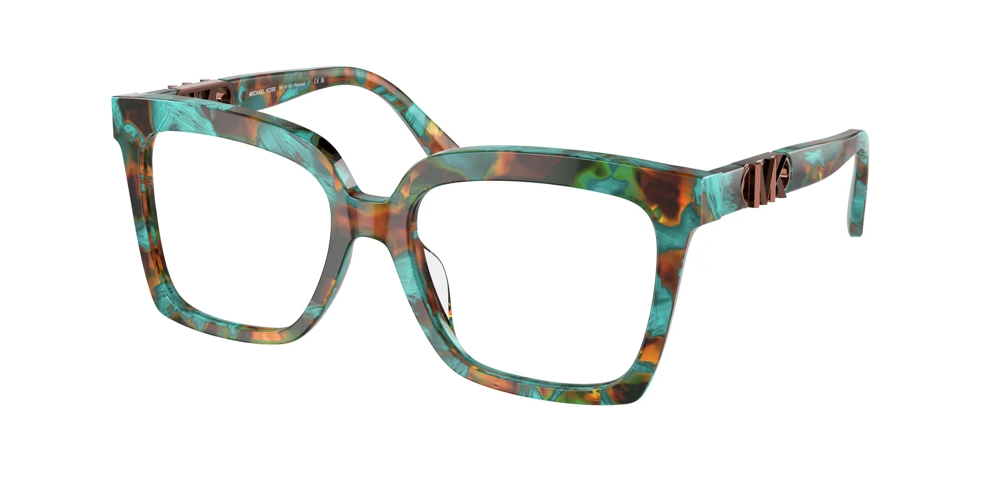 Michael Kors MK4119U NASSAU 4000 Montature da vista Acetato Verde Squadrata Normale - immagine 1