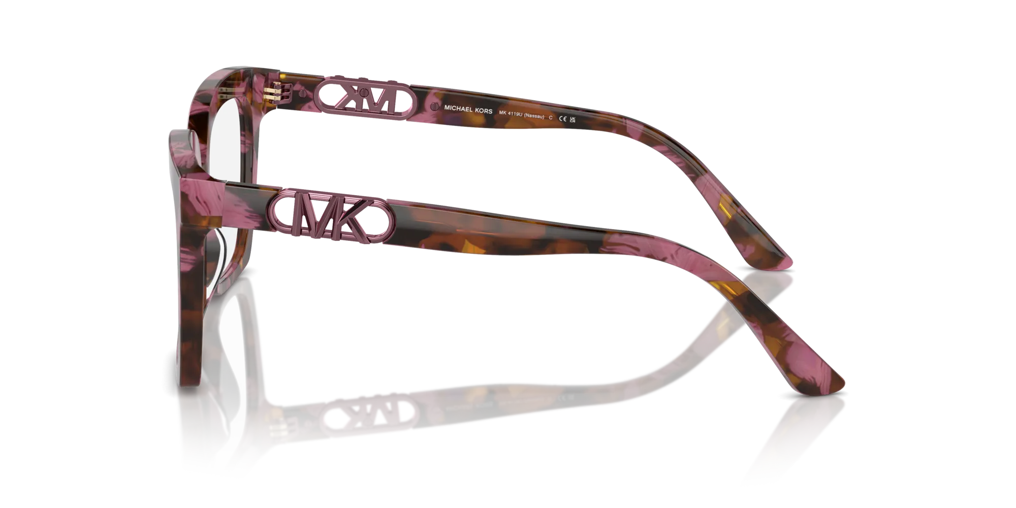 Michael Kors MK4119U NASSAU 3998 Montature da vista Acetato Tartaruga Squadrata Normale - immagine 4