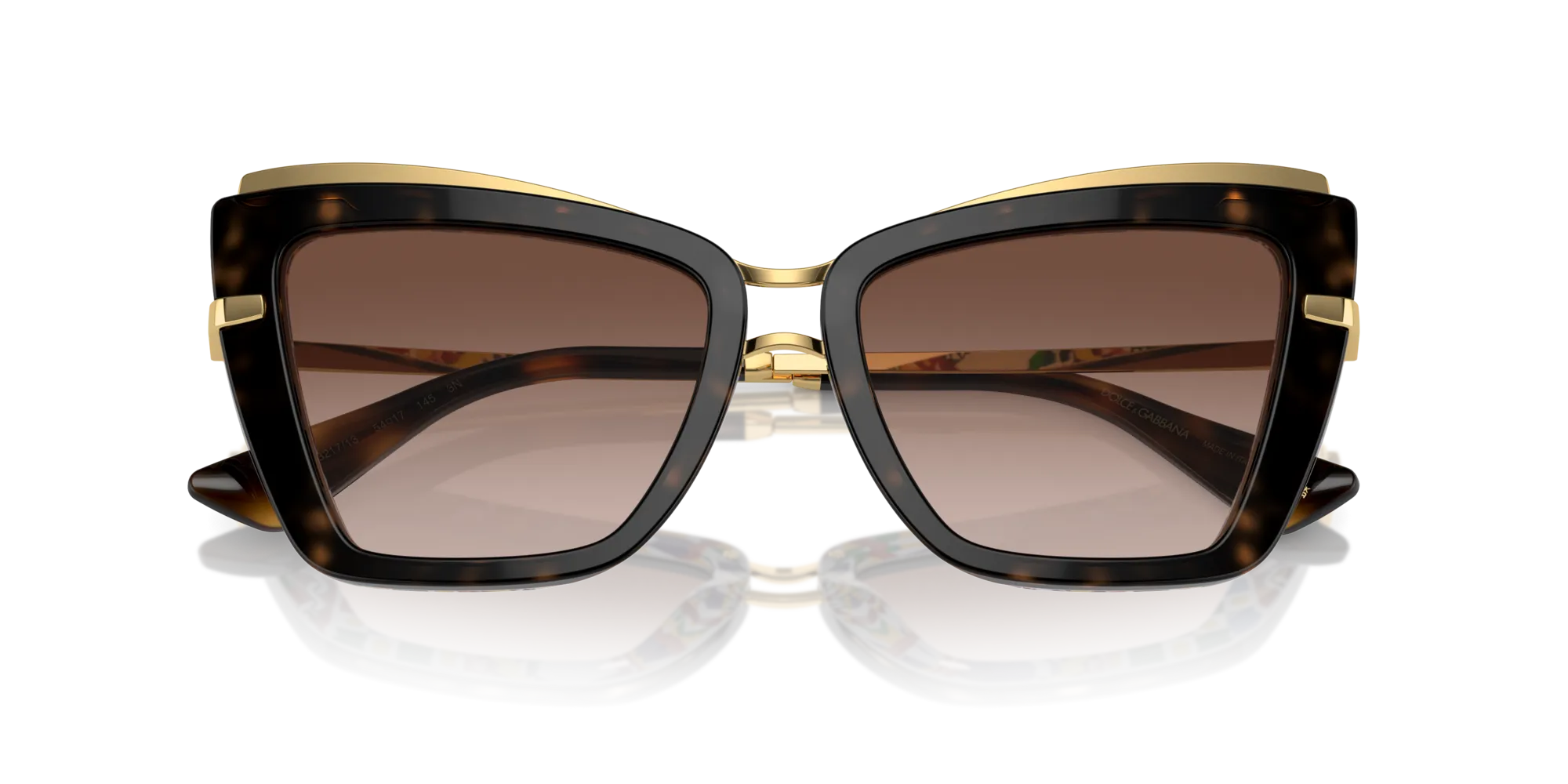 Dolce & Gabbana DG4472 321713 Occhiali da sole Acetato Tartaruga Marrone Cat Eye Normale Sfumato - immagine 2