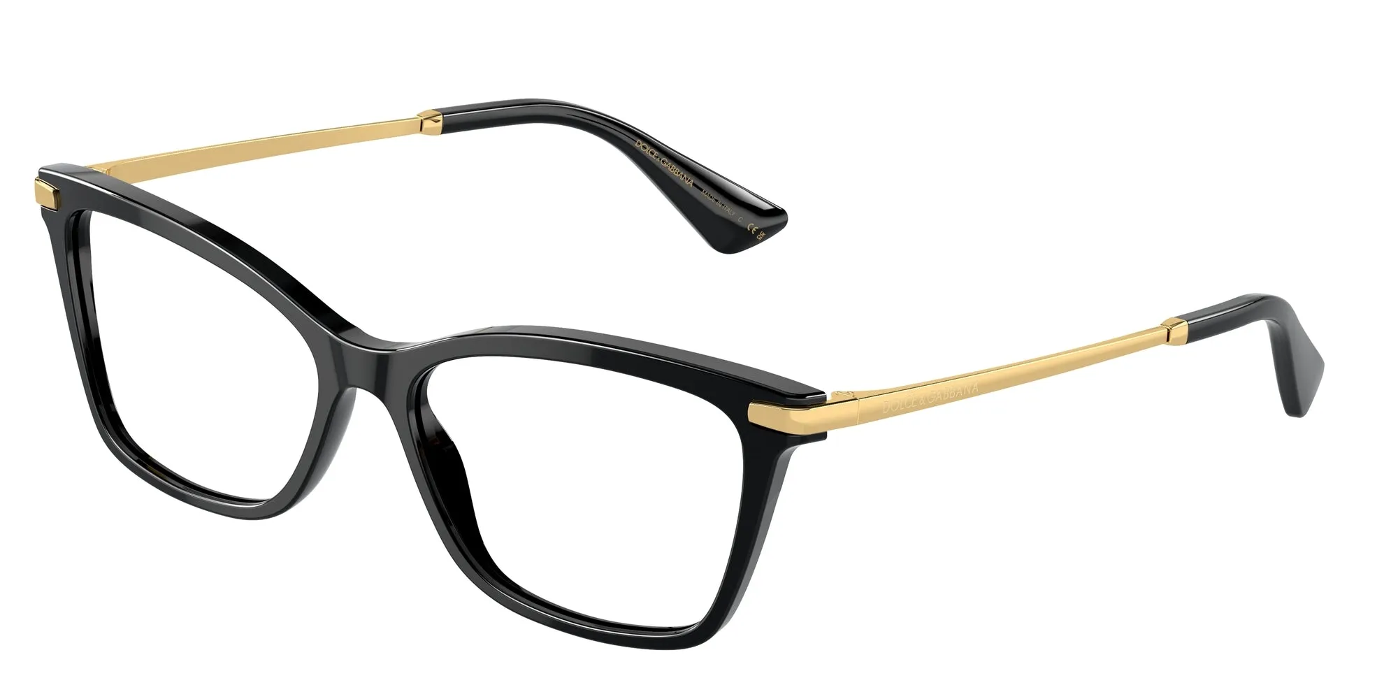Dolce & Gabbana DG3393 501 Montature da vista Acetato Nero Trasparente Squadrata Normale - immagine 1