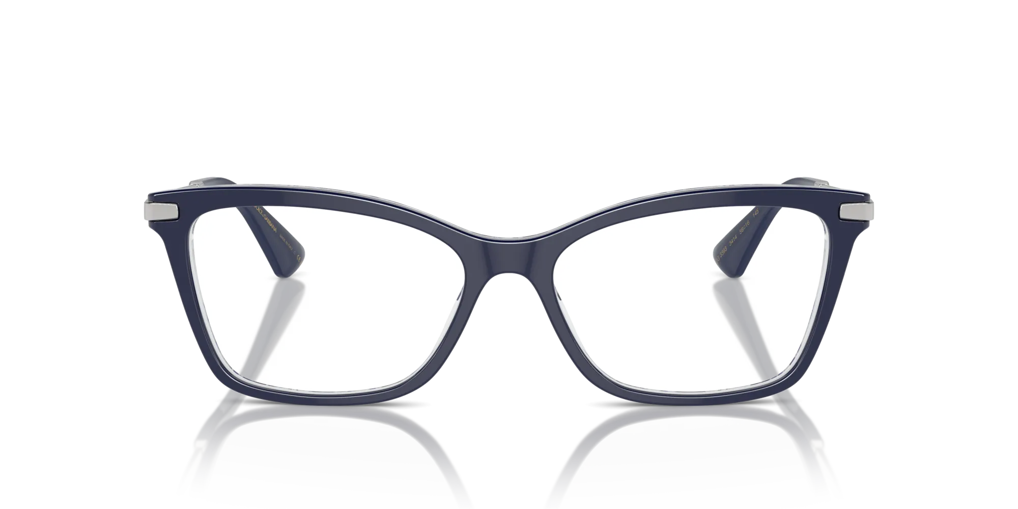 Dolce & Gabbana DG3393 3414 Montature da vista Acetato Blu Trasparente Squadrata Normale - immagine 3